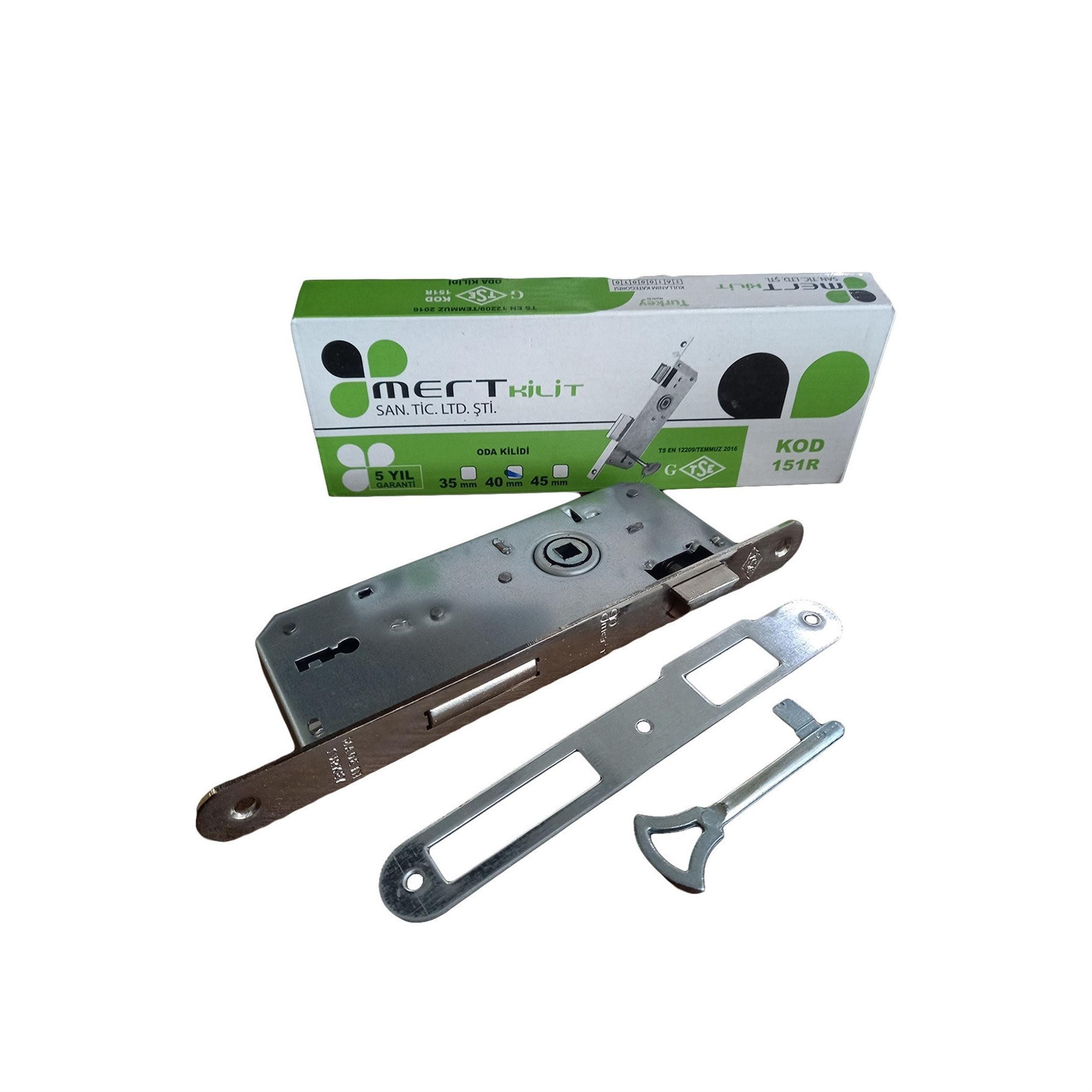 MERT Nikel 45 mm Rulmanlı Oval Aynalı Oda Kapı Kilidi (KSP.223-1)