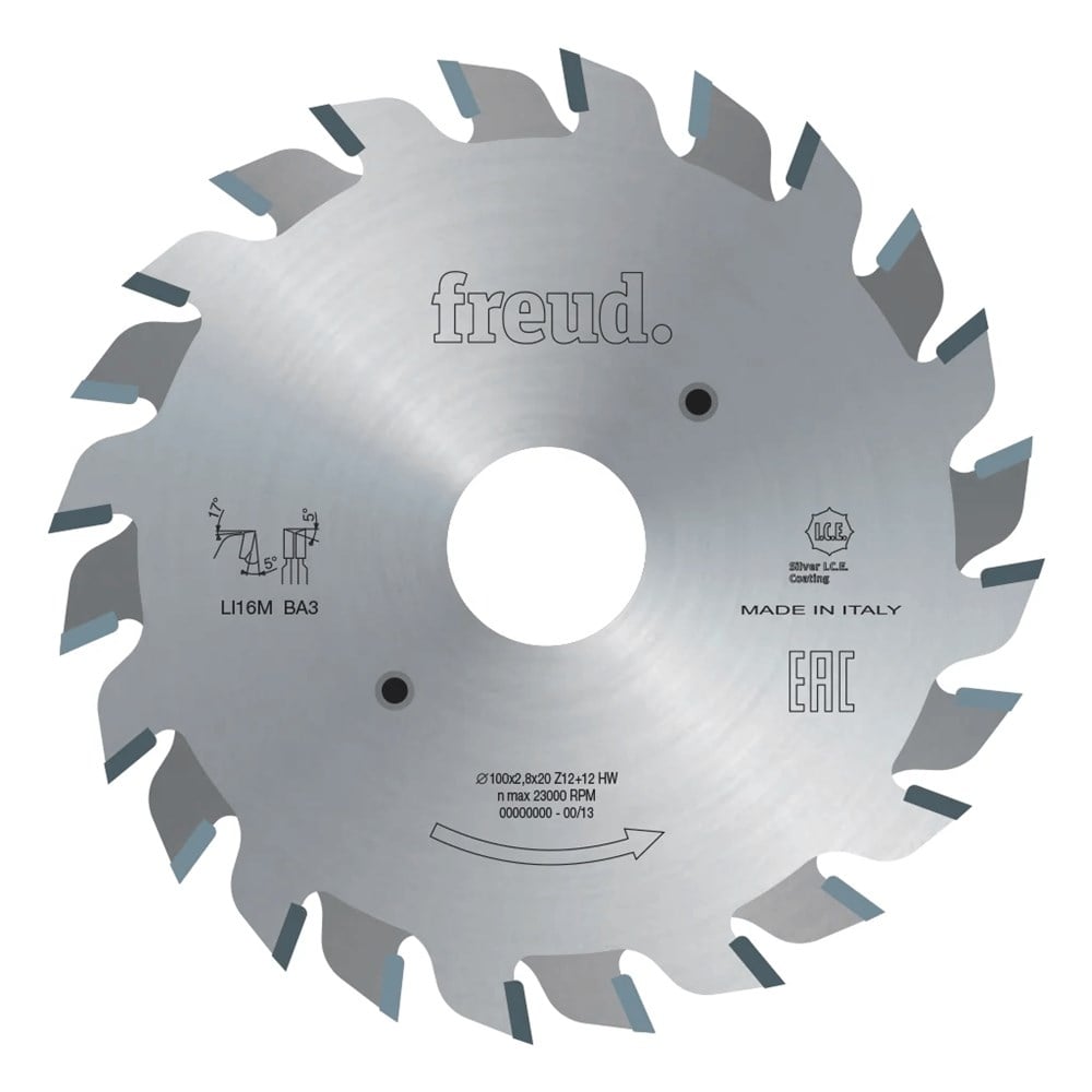 Freud 125x2.8-3.6x20 Çiftli Çizici Testere Ağzı (LI16M FA3)