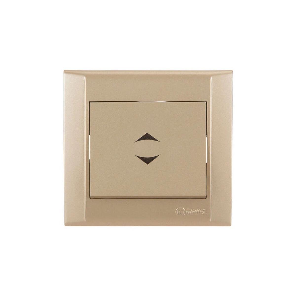 Makel Karea Tek Düğmeli Jaluzi Anahtarı Modül + Tuş Dore (MAKEL.57057279)