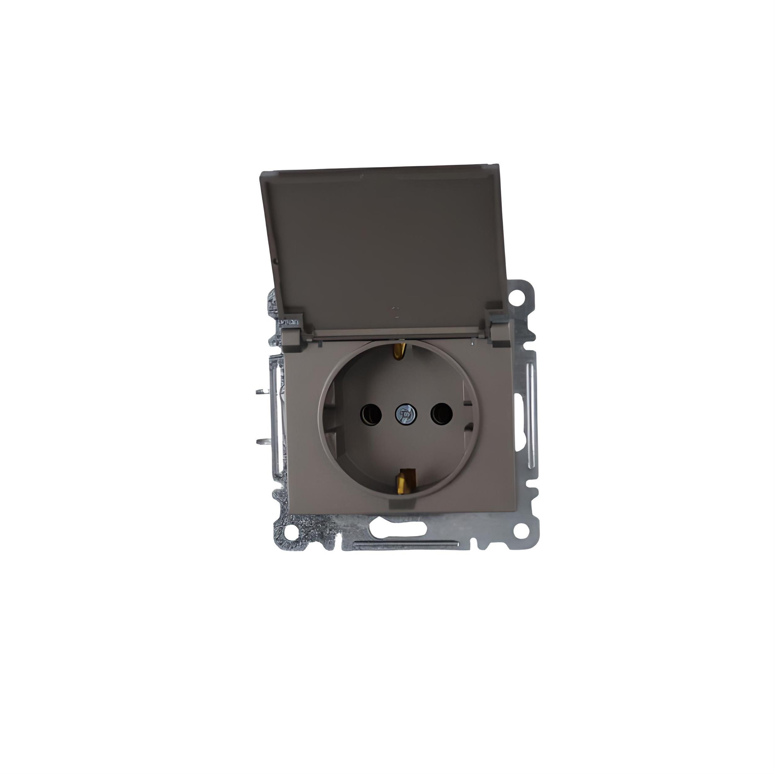 Makel Yeşil Defne Kapaklı Topraklı Priz Modül + Kapak (MAKEL.43052029)