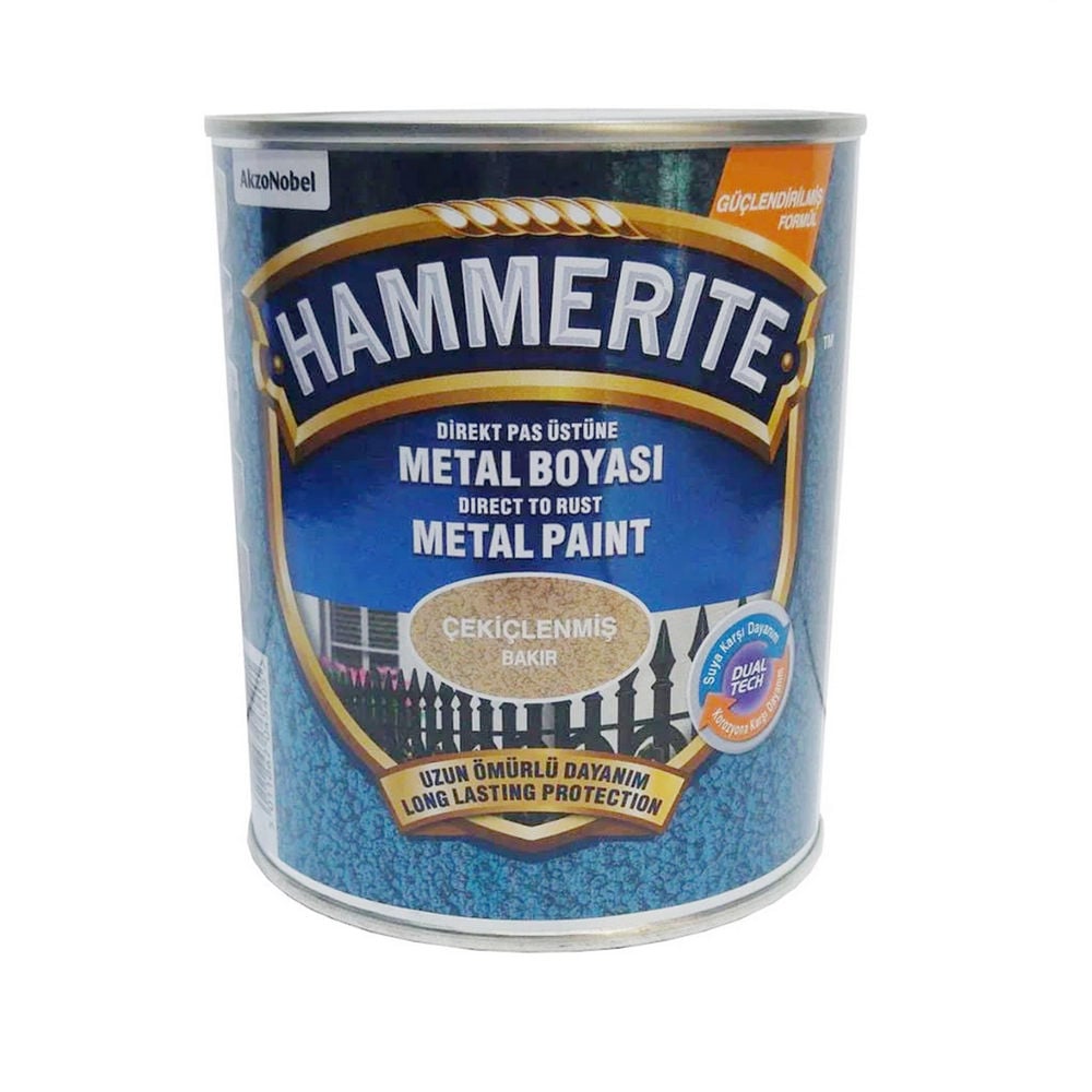 Hammerite Bakır 0,75 Litre Direkt Pas Üstü Çekiçlenmiş Metal Boyası (MARSHALL.5093368)