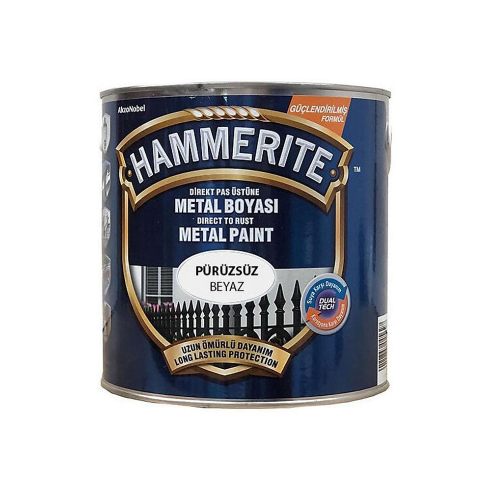 Hammerite Beyaz 0,75 Litre Direkt Pas Üstü Düz Metal Boyası (MARSHALL.5094139)