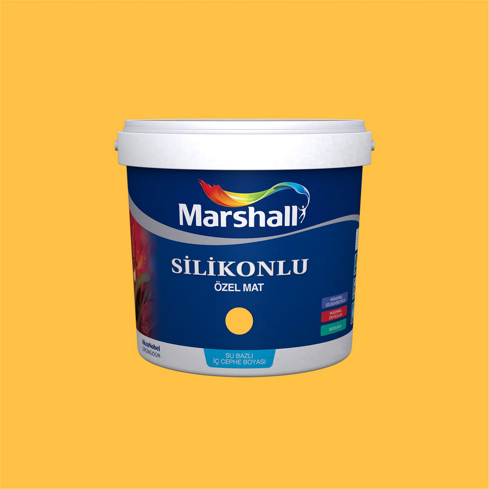 Marshall 35YY 64/633 1 Litre Silikonlu Özel Mat Su Bazlı İç Cephe Boyası (MARSHALL.5134336)