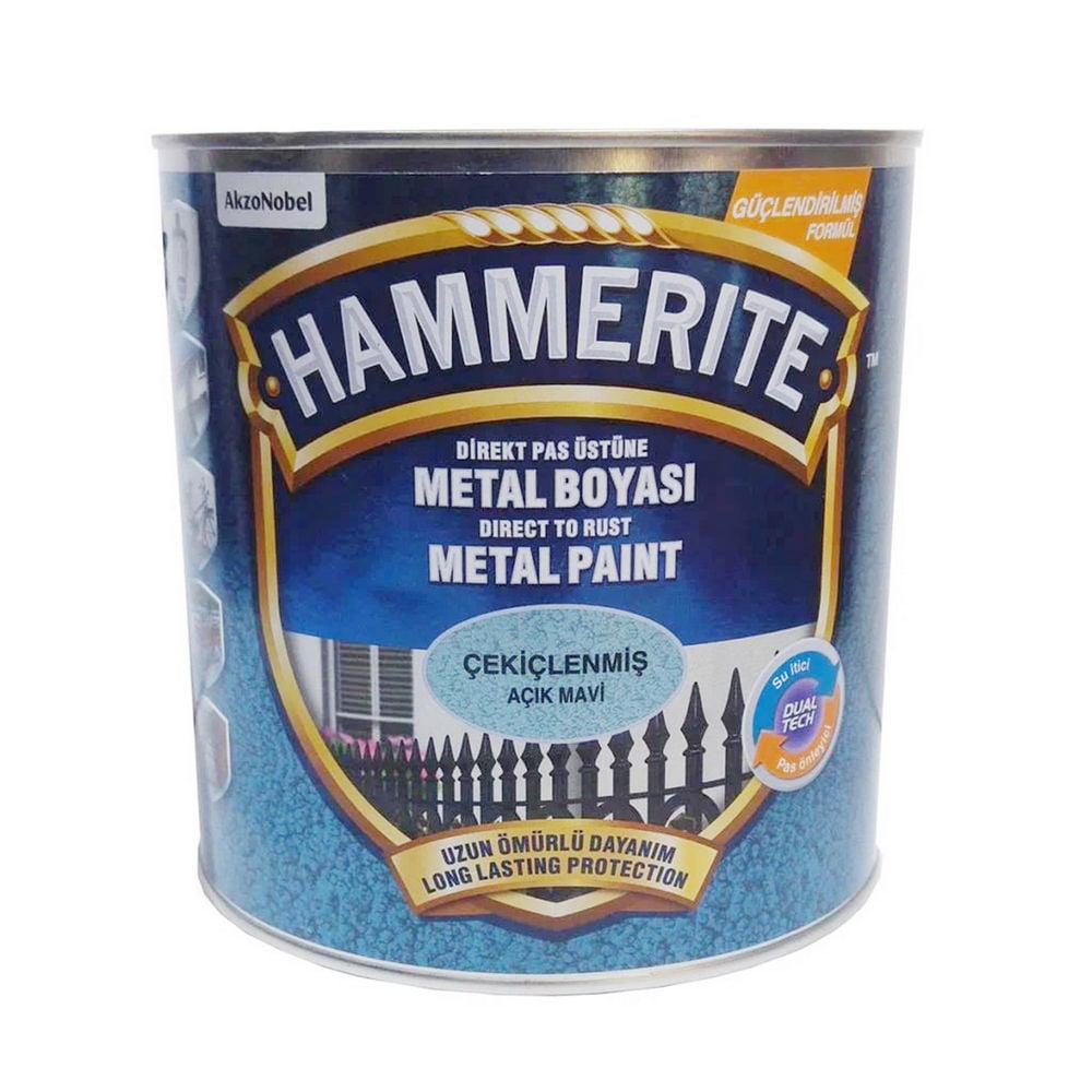 Hammerite Açık Mavi 2,5 Litre Direkt Pas Üstü Çekiçlenmiş Metal Boyası (MARSHALL.5353626)
