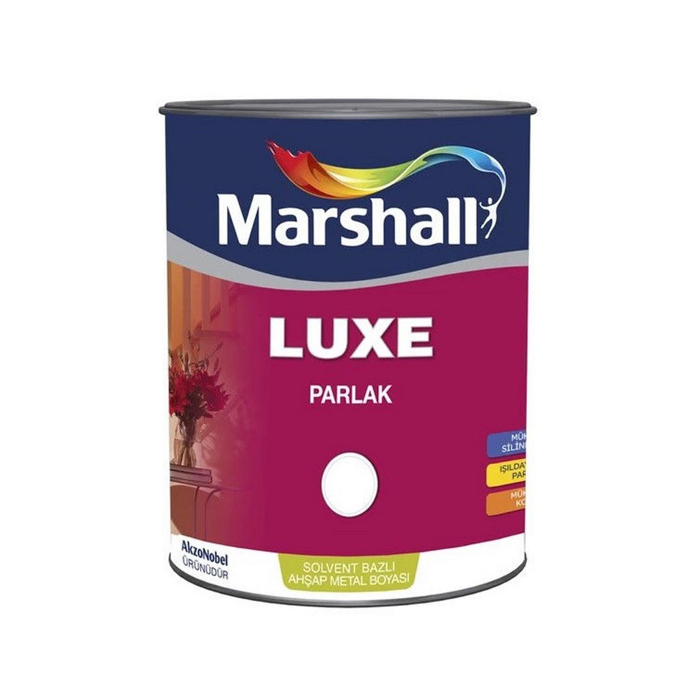Marshall Beyaz 0,75 Litre Luxe Parlak Sentetik Yağlı Metal Boyası (MARSHALL.5598922)