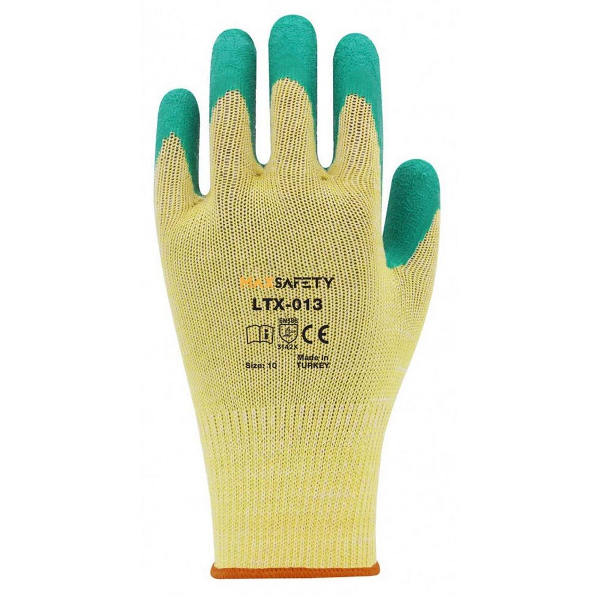 Max Safety 10 Numara Crinkle Lateks Camcı Eldiveni (MAXSAFETY.LTX-013-10)