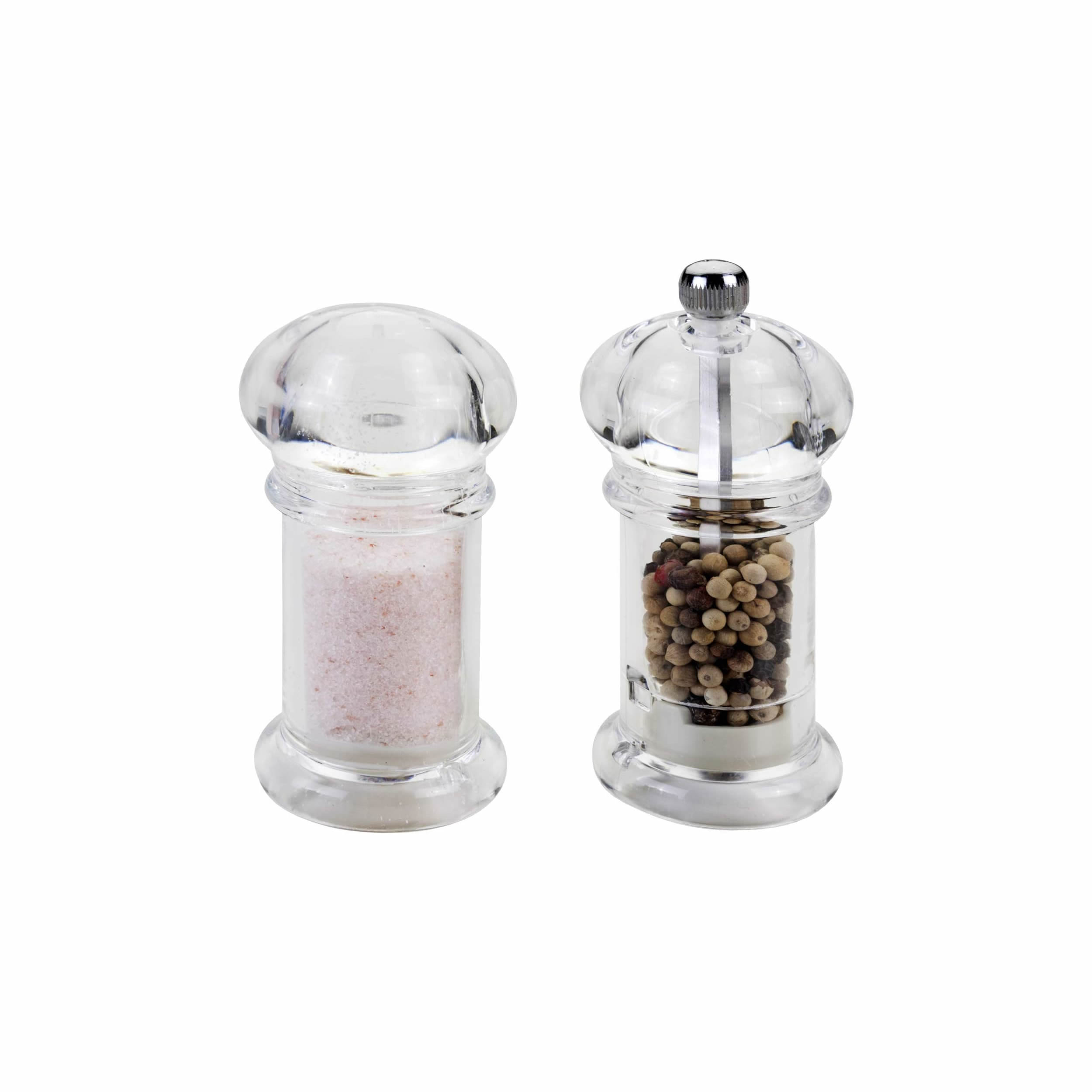 Metaltex 10 cm Akrilik Tuzluk ve Karabiber Değirmeni (METALTEX-M252810)