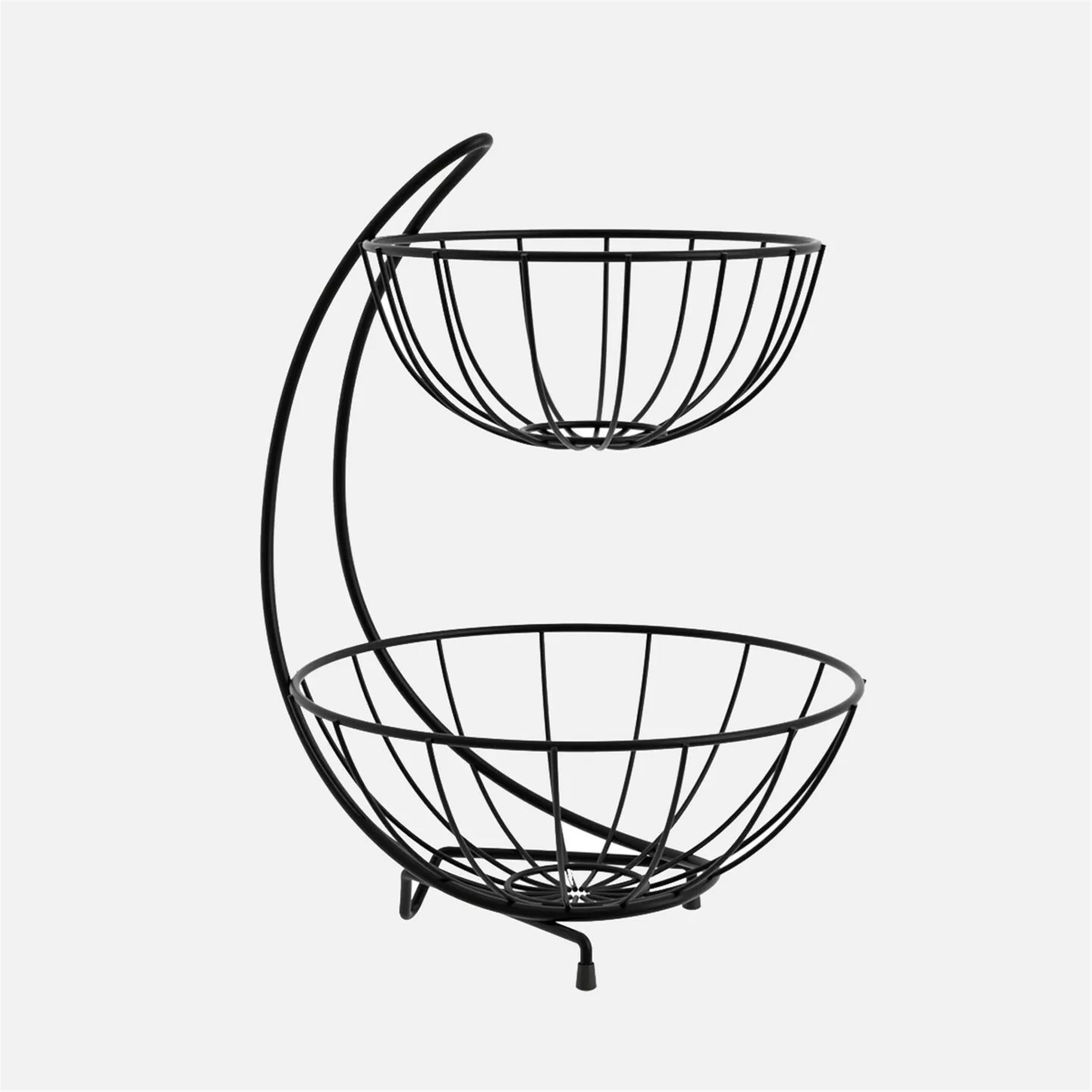 Metaltex Siyah PVC 2 Katlı Meyve Sepeti (METALTEX-M781145)