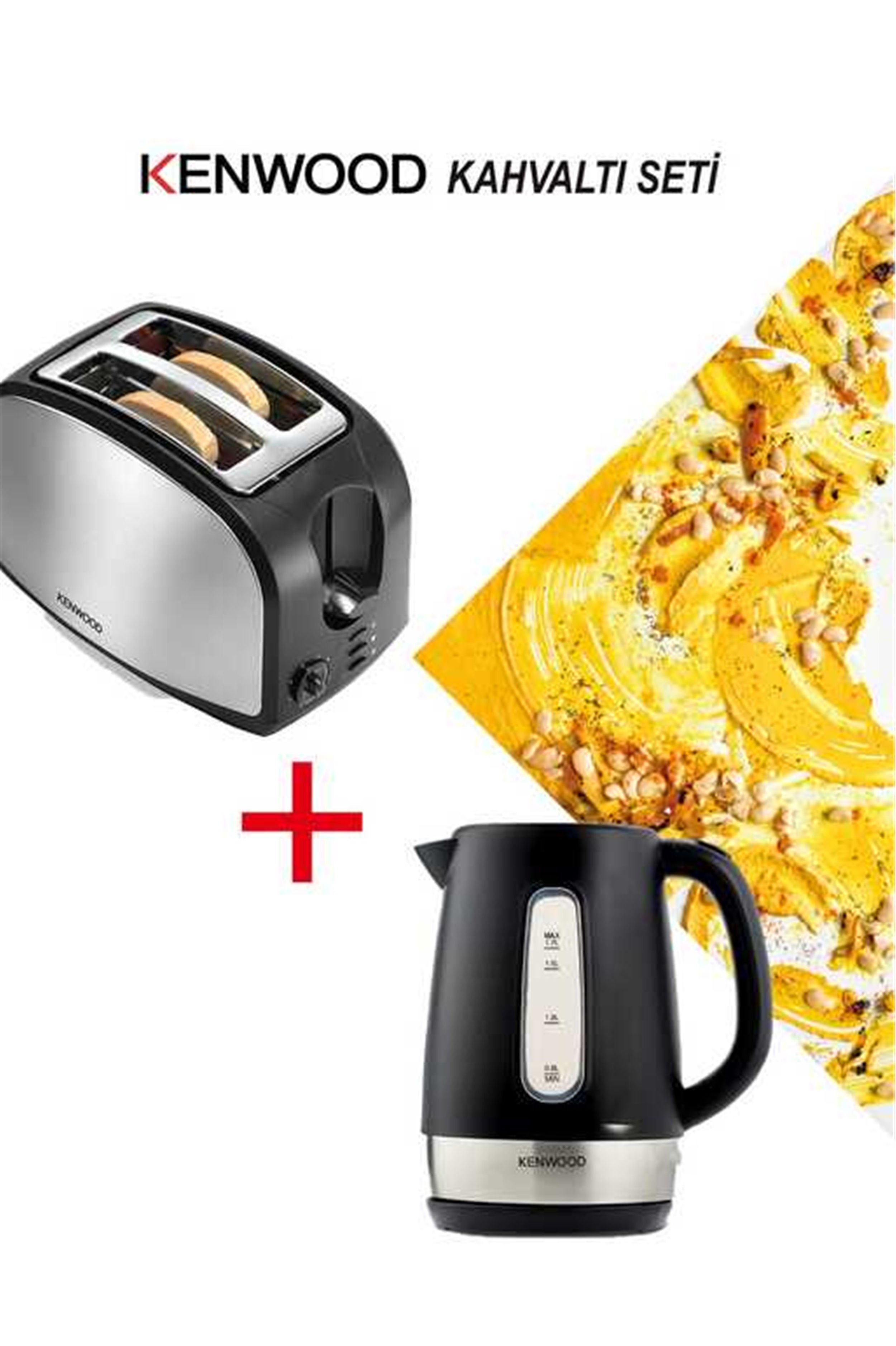 Kenwood Ekmek Kızartma Makinesi + Su Isıtıcı Set (MPM01.000BK)