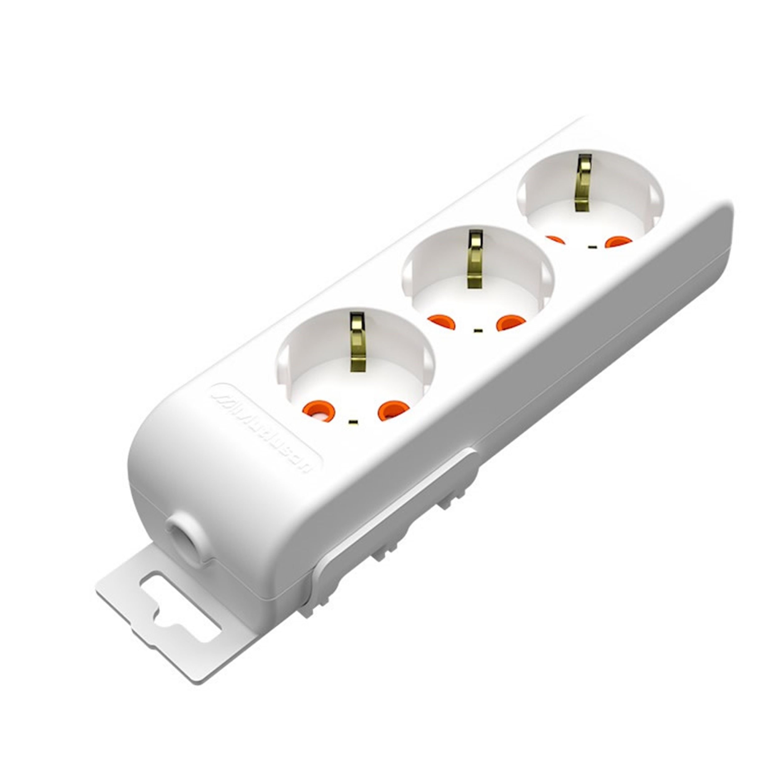 Mutlusan Klemensli Üçlü Anahtarlı Topraklı Grup Priz (MUT.001 175 310001 00 00)