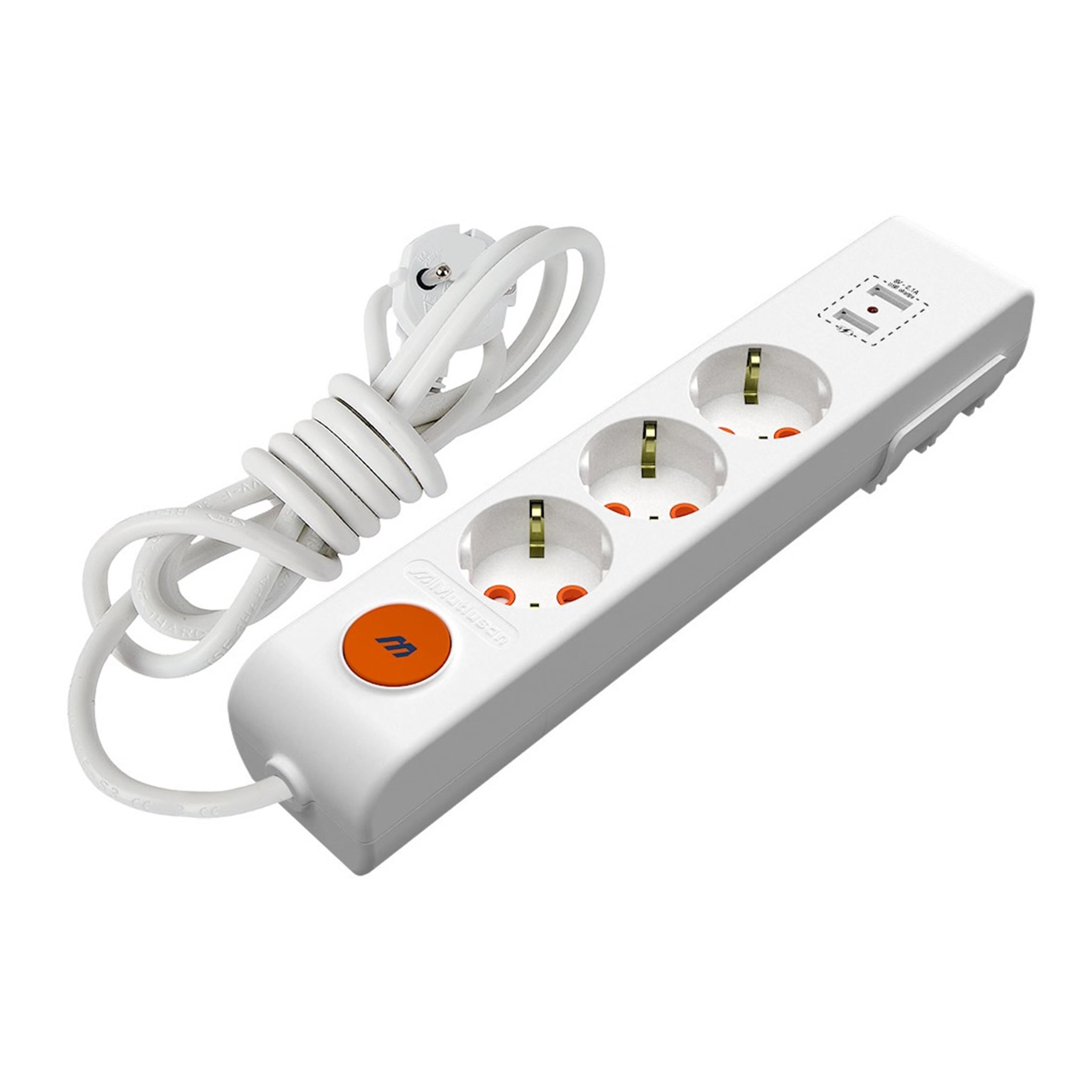 Mutlusan 5 Metre Üçlü USB Anahtarlı Topraklı Grup Priz (MUT.001 175 350002 05 00)