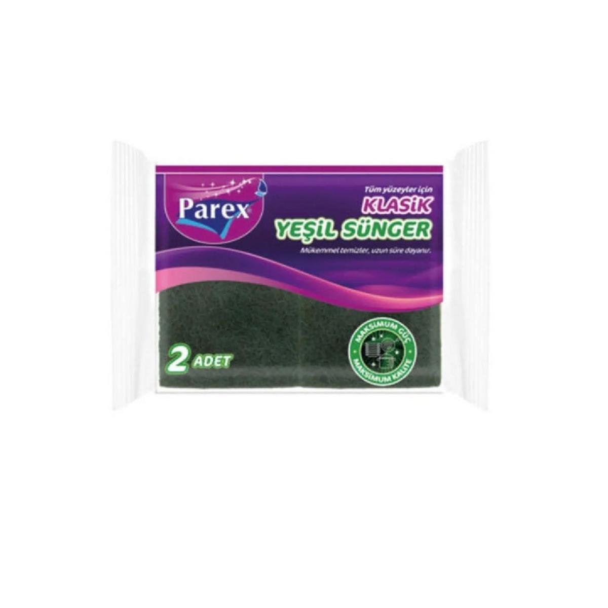 Parex Yeşil Klasik Düz Bulaşık Süngeri (2 Adet) (PAREX.2107206)