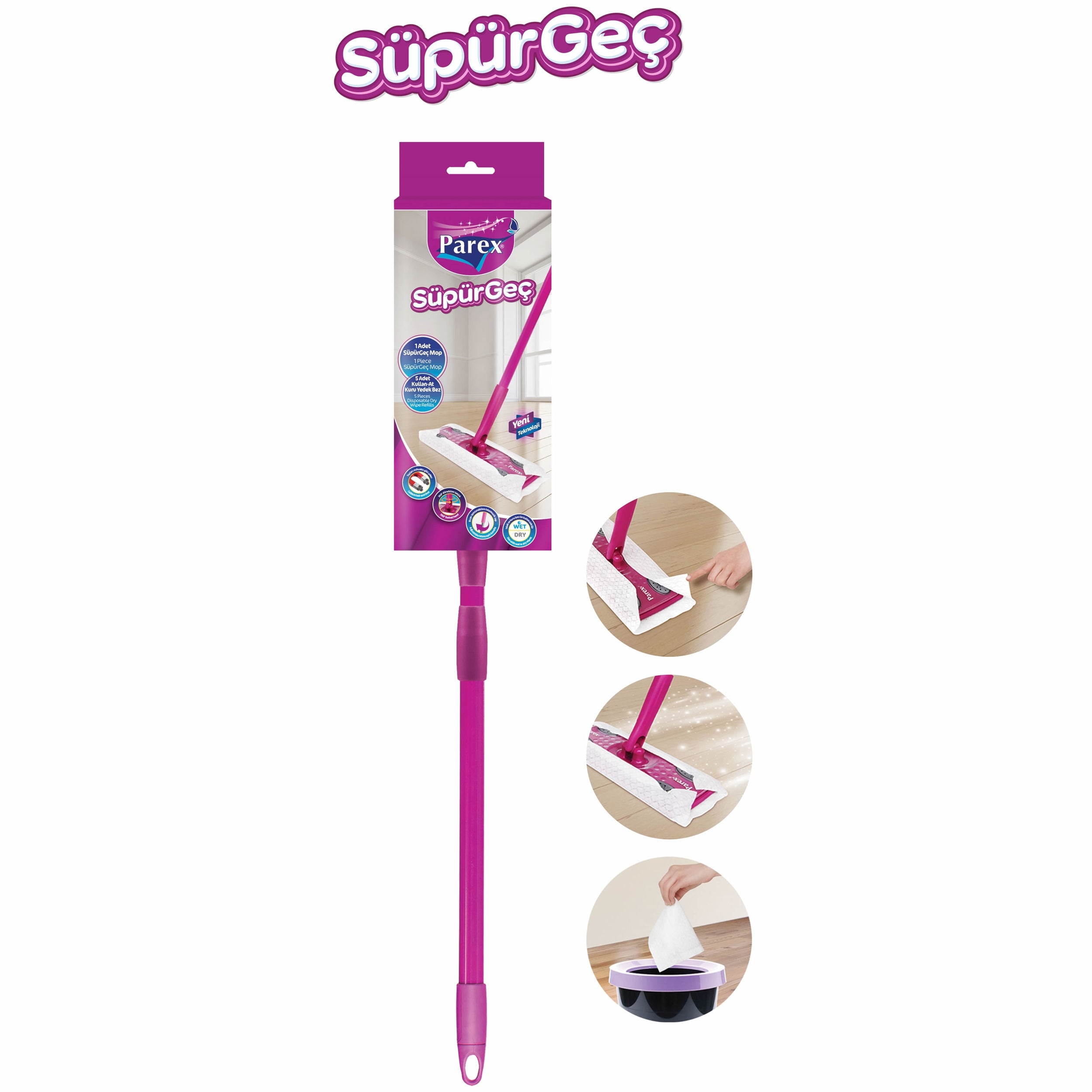 Parex Orta Boy Süpürgeç Yer Temizlik Sistemi (PAREX.1909622)