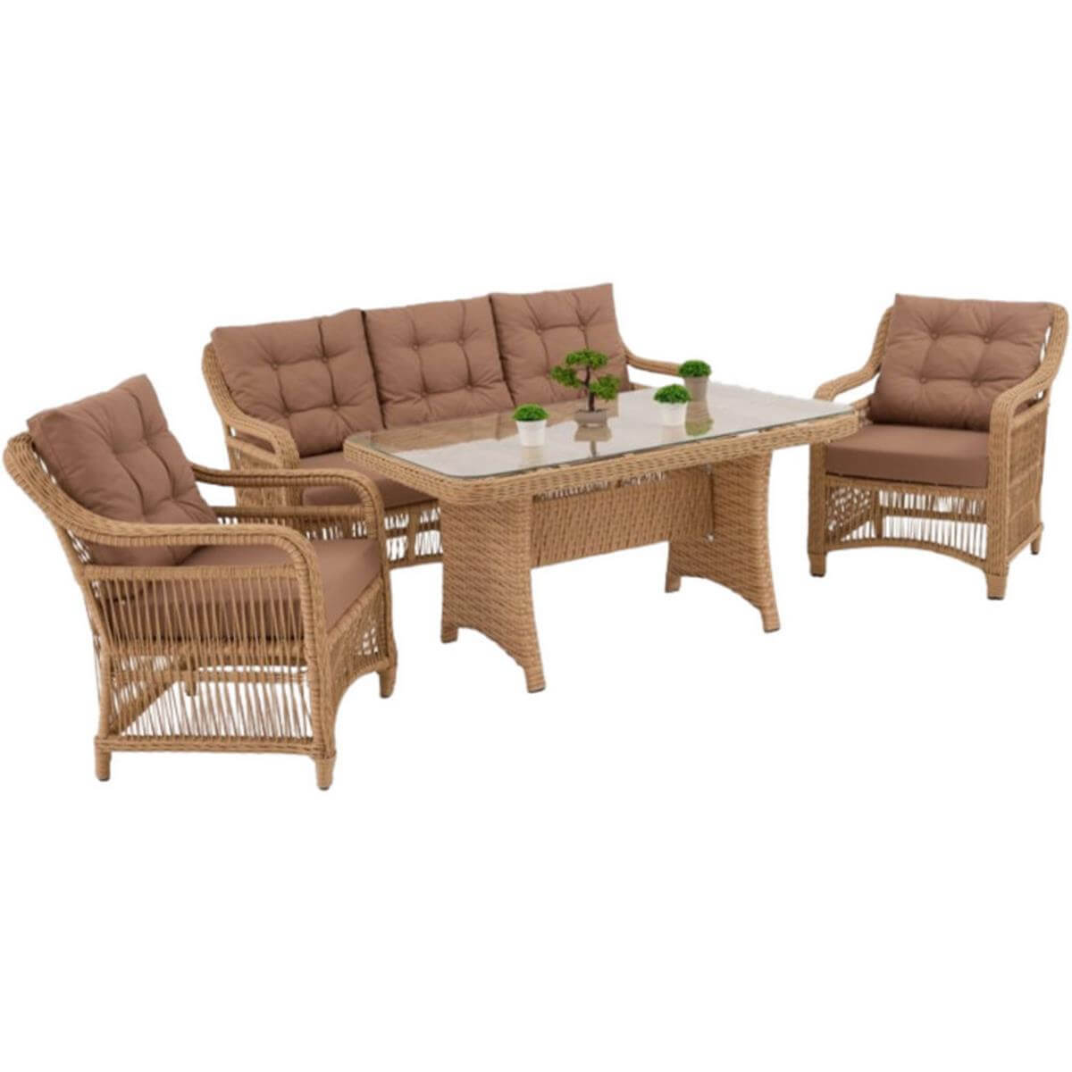 Sedir Capi 3+1+1 Milano Orta Masalı Bahçe Mobilyası (SEDİR.MİL502)