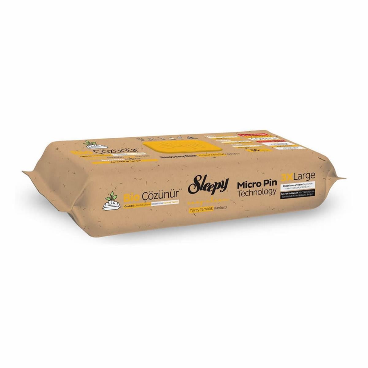 Sleepy 50 Yaprak Easy Clean Bio Çözünür Karanfil Ve Tarçın Yüzey Temizlik Havlusu (SLEEPY.28006601)