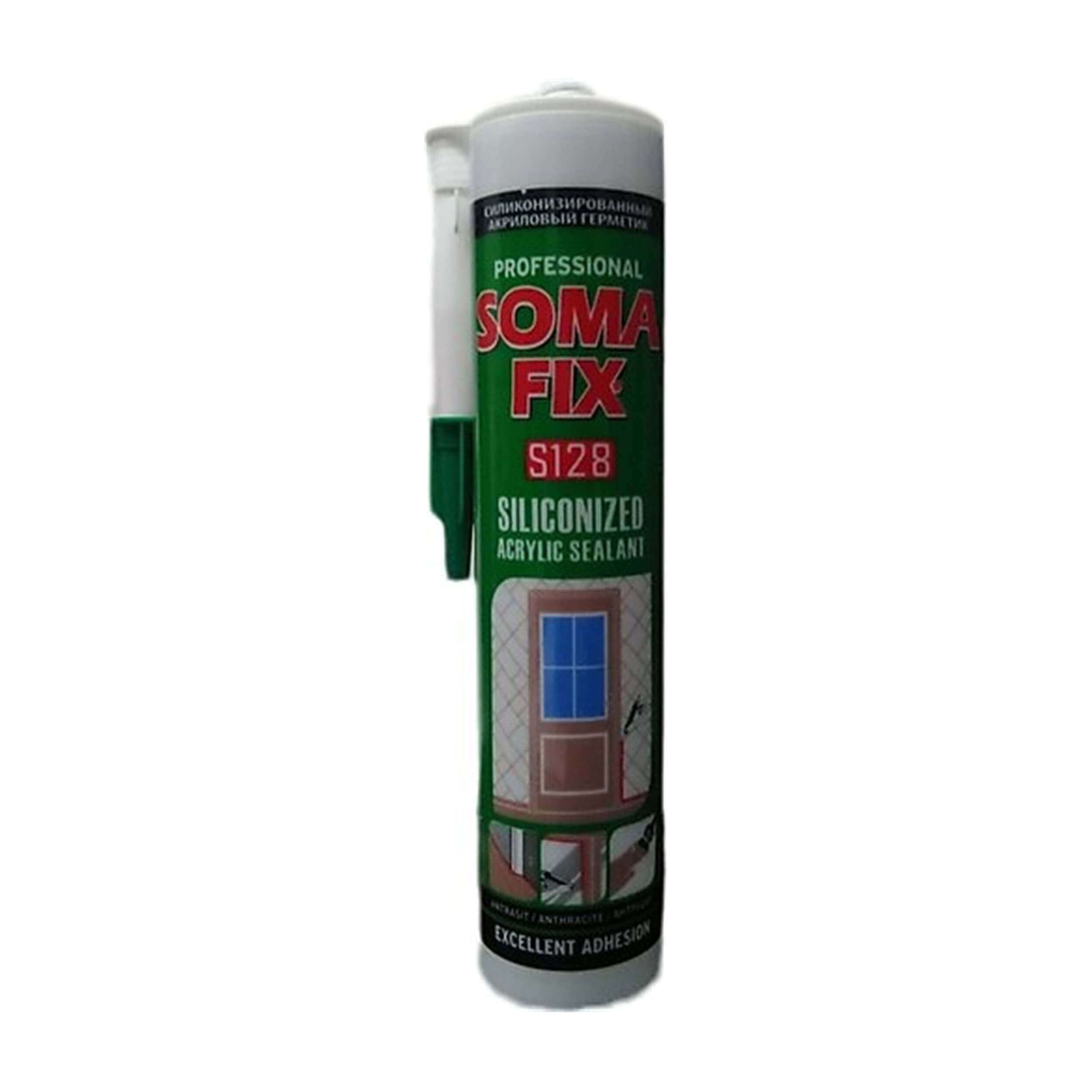 Somafix Antrasit 500 gr / 310 ml Akrilik Mastik (SOMAFIX.S128)