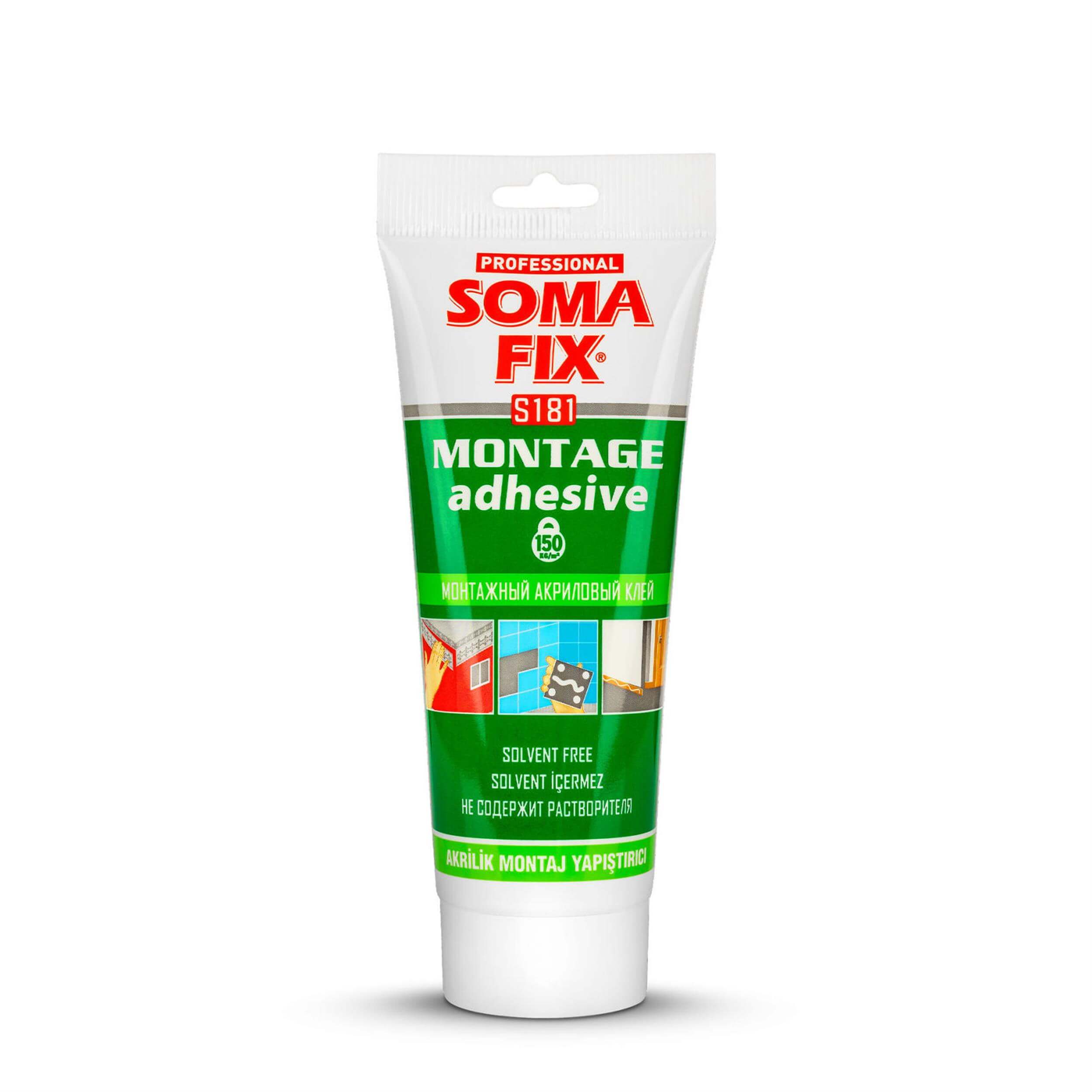 Somafix Beyaz 250 Gr. Akrilik Tüp Montaj Yapıştırıcı (SOMAFIX.S181)