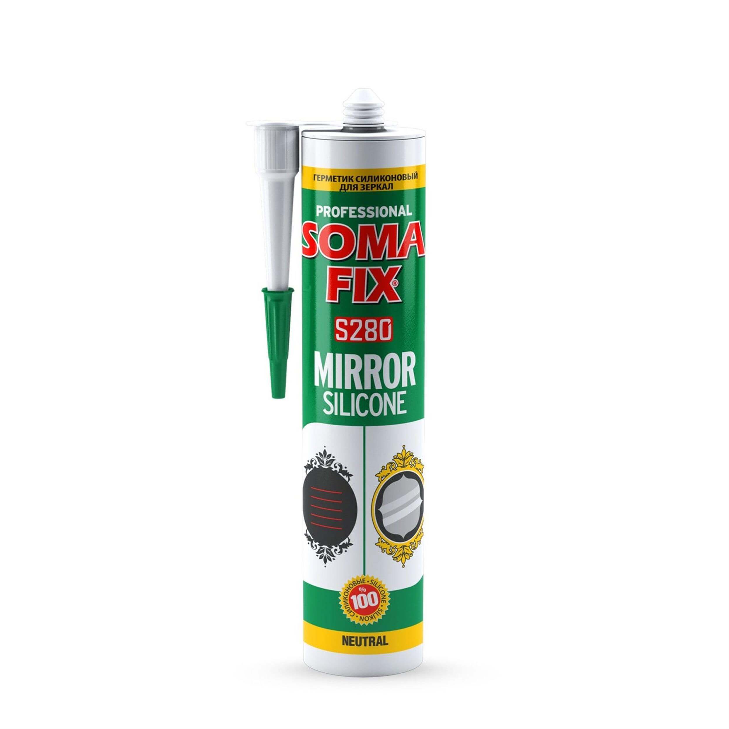 Somafix Şeffaf 330 gr / 280 ml Ayna Silikonu (SOMAFIX.S280)