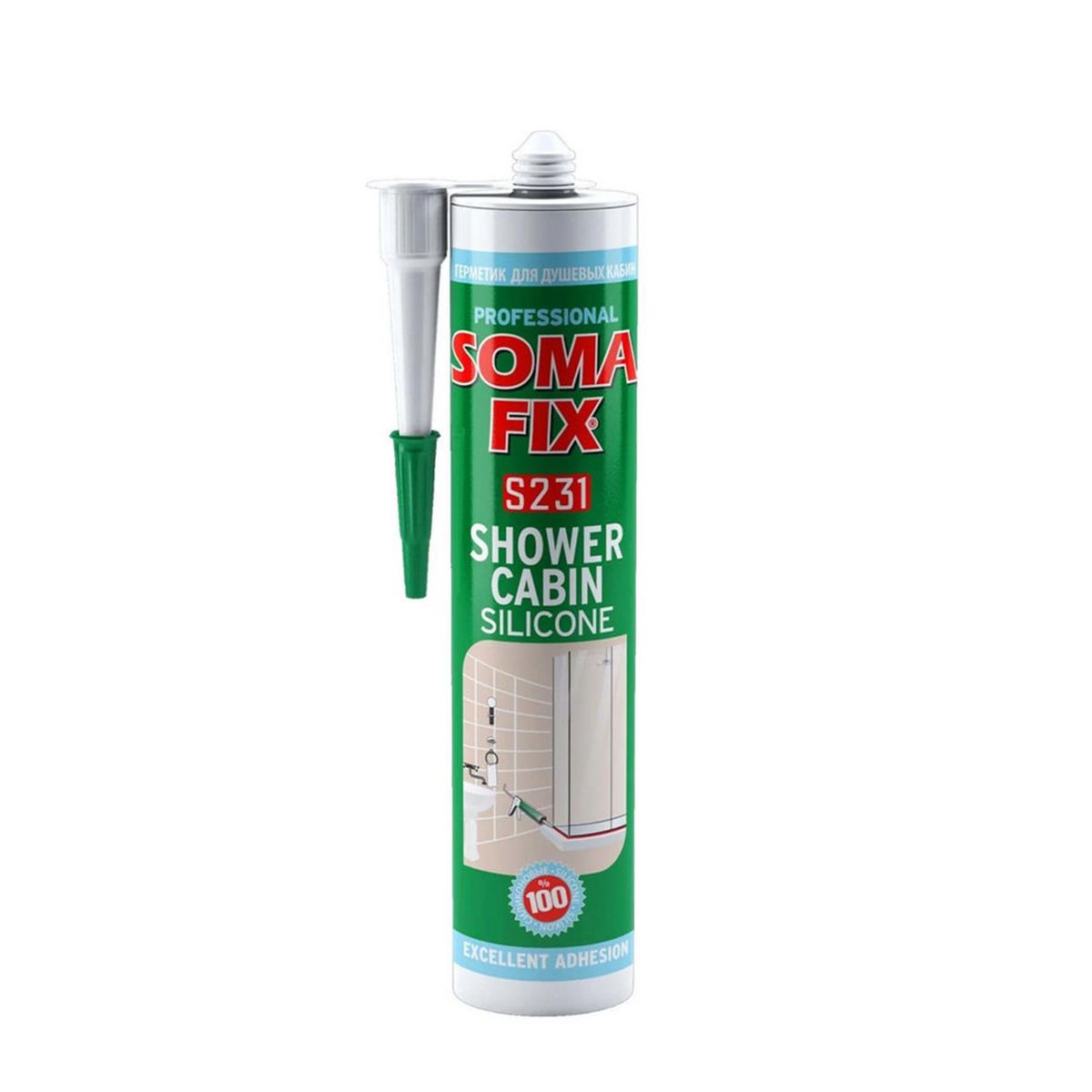 Somafix Beyaz 280 Ml. (320 Gr.) Duşakabin Silikonu (SOMAFIX.S231)