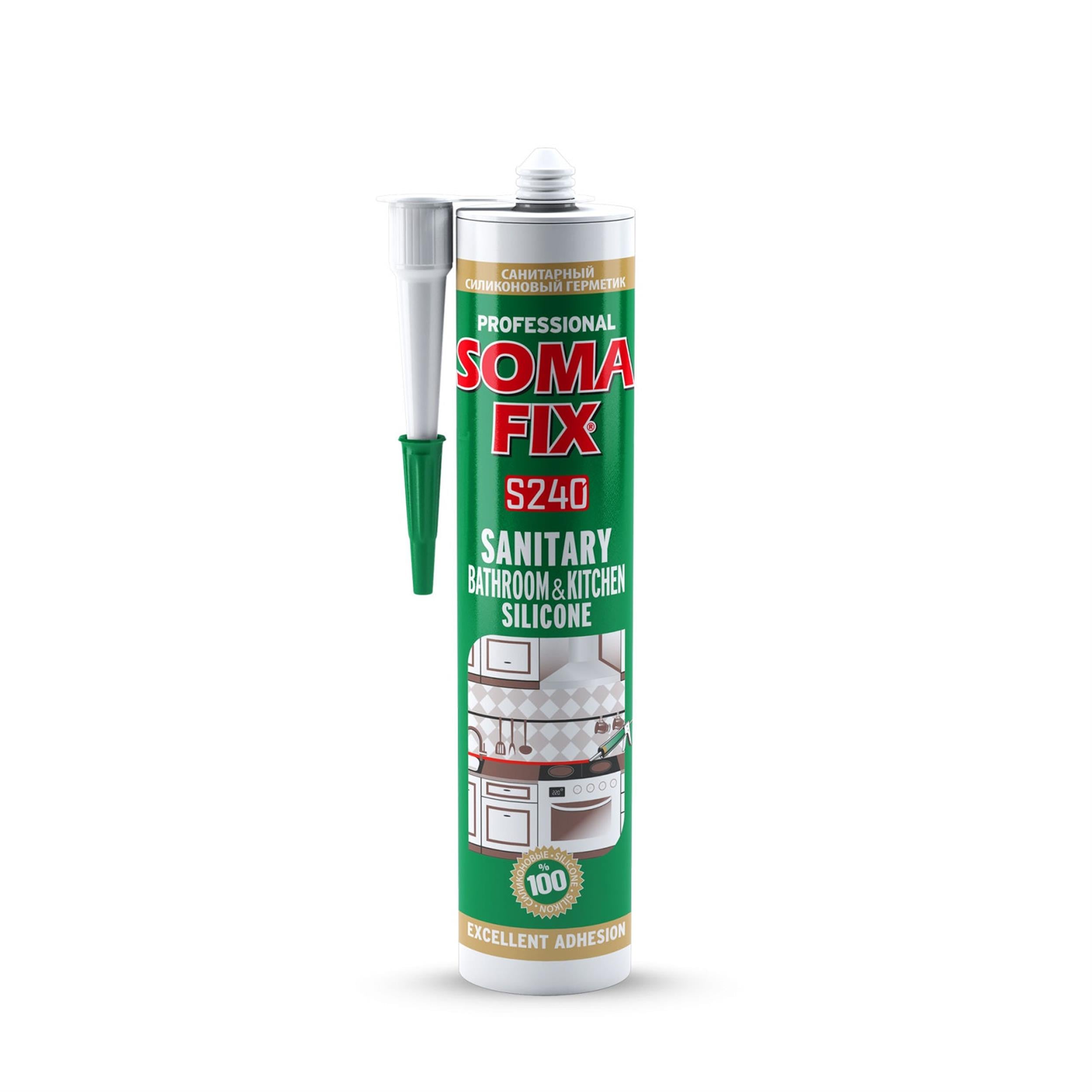 Somafix Şeffaf 280 ml Banyo Mutfak Silikonu (SOMAFIX.S240)