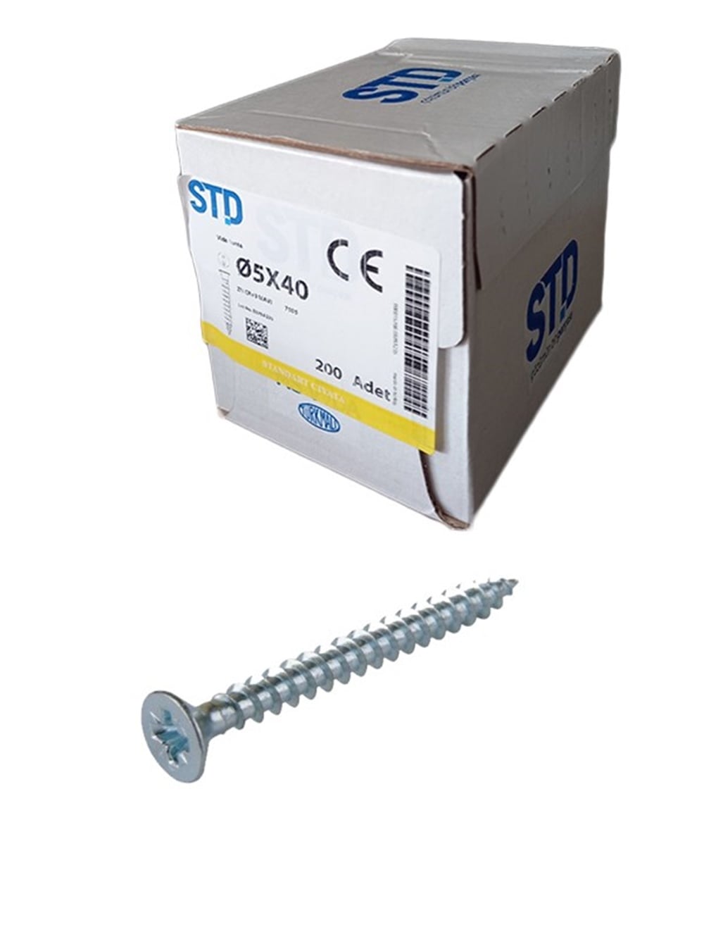 STD 5,0x40 Çinko Sunta Vidası (200 Adet) (STD.900015700)