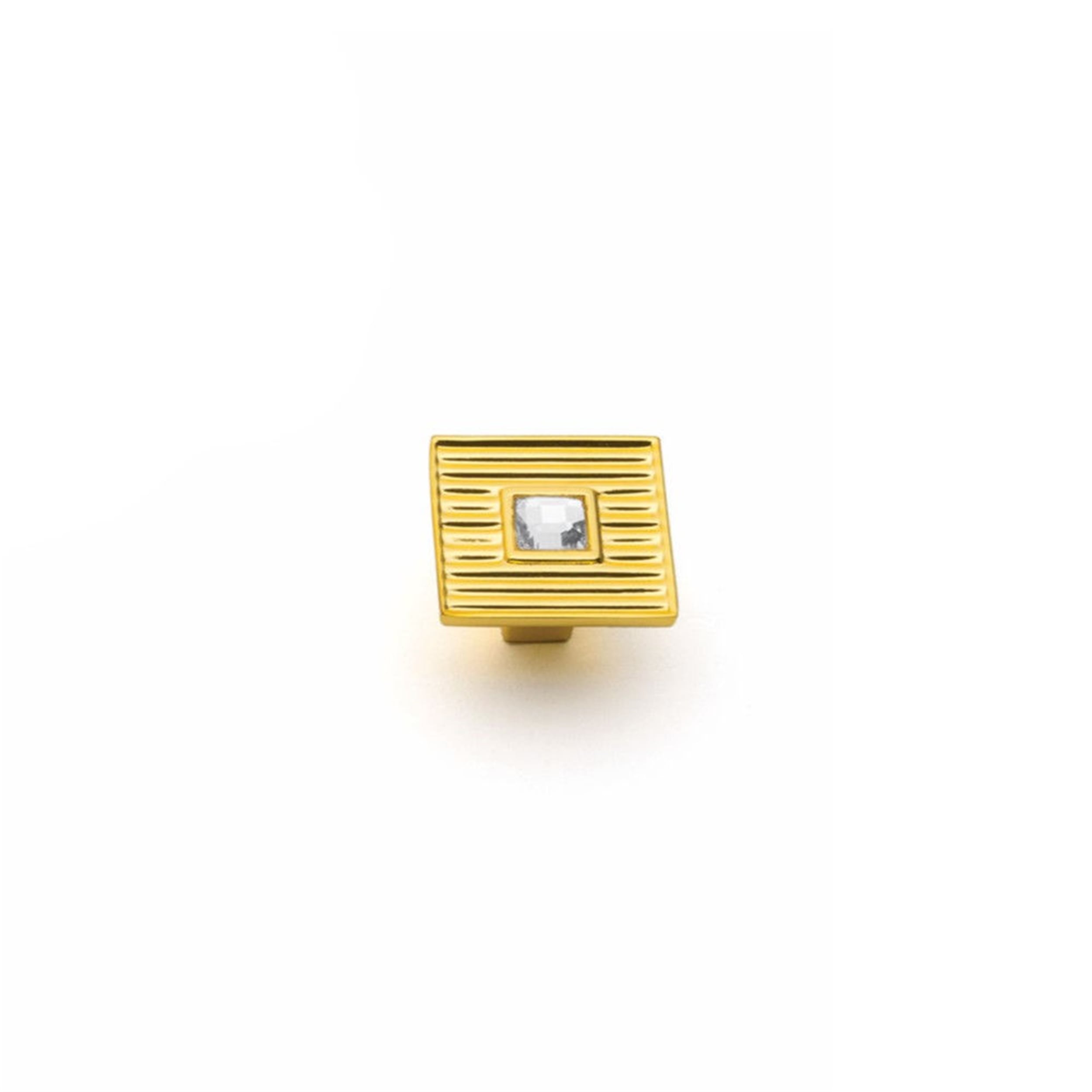System Altın Swarovski Taşlı 8 mm Düğme Mobilya Kulpu (SY4412 0008 GL-SW2)