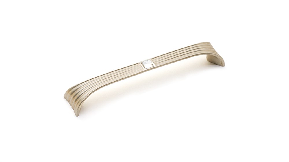 System Mat Gümüş Swarovski Elements 160 mm Çekme Mobilya Kulbu (SY4412 0160 SLM-SW2)