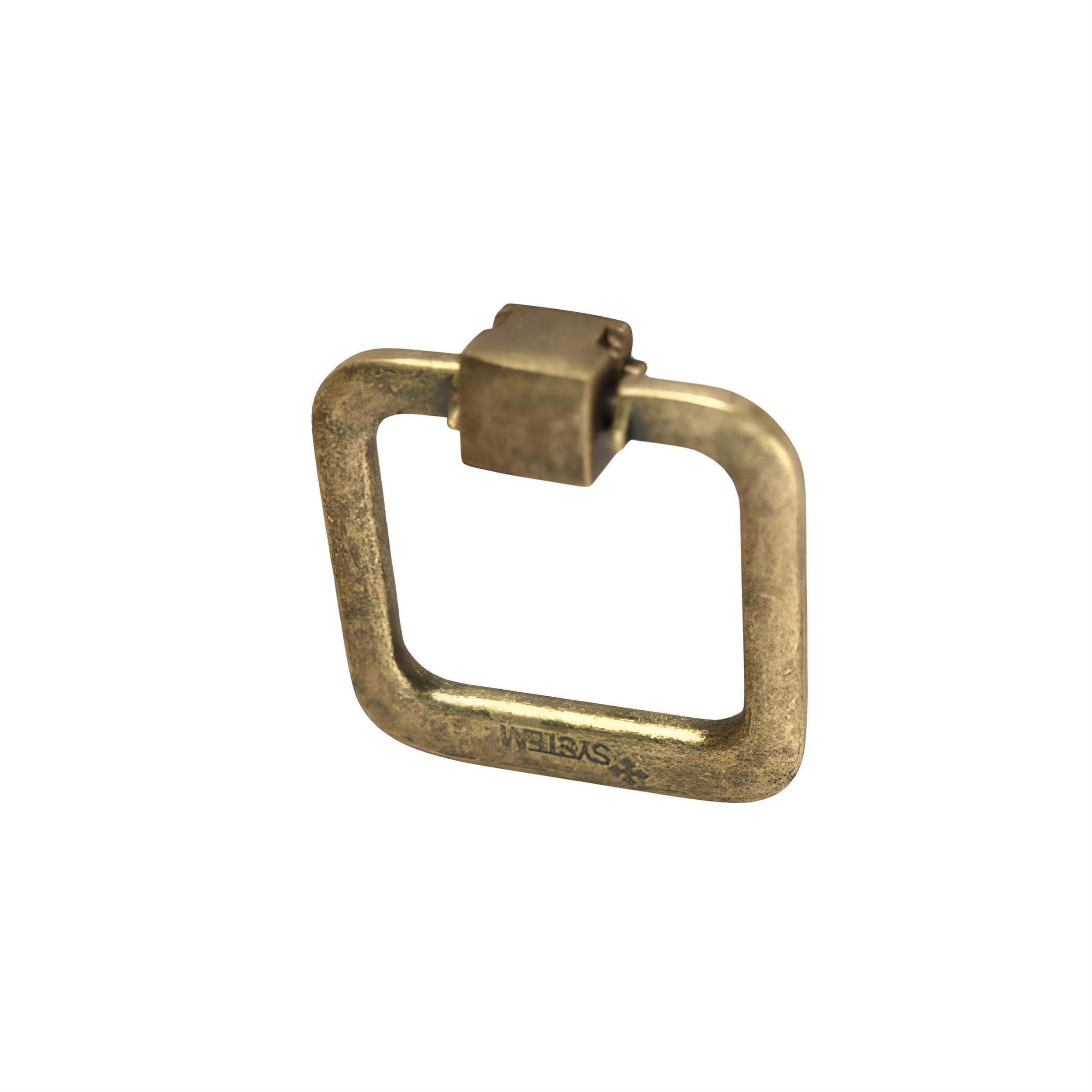 System Antik Sarı Vibrasyon Mat 60 mm Halka Çekme Mobilya Kulpu (SY4630 0060 AVM-AVM)