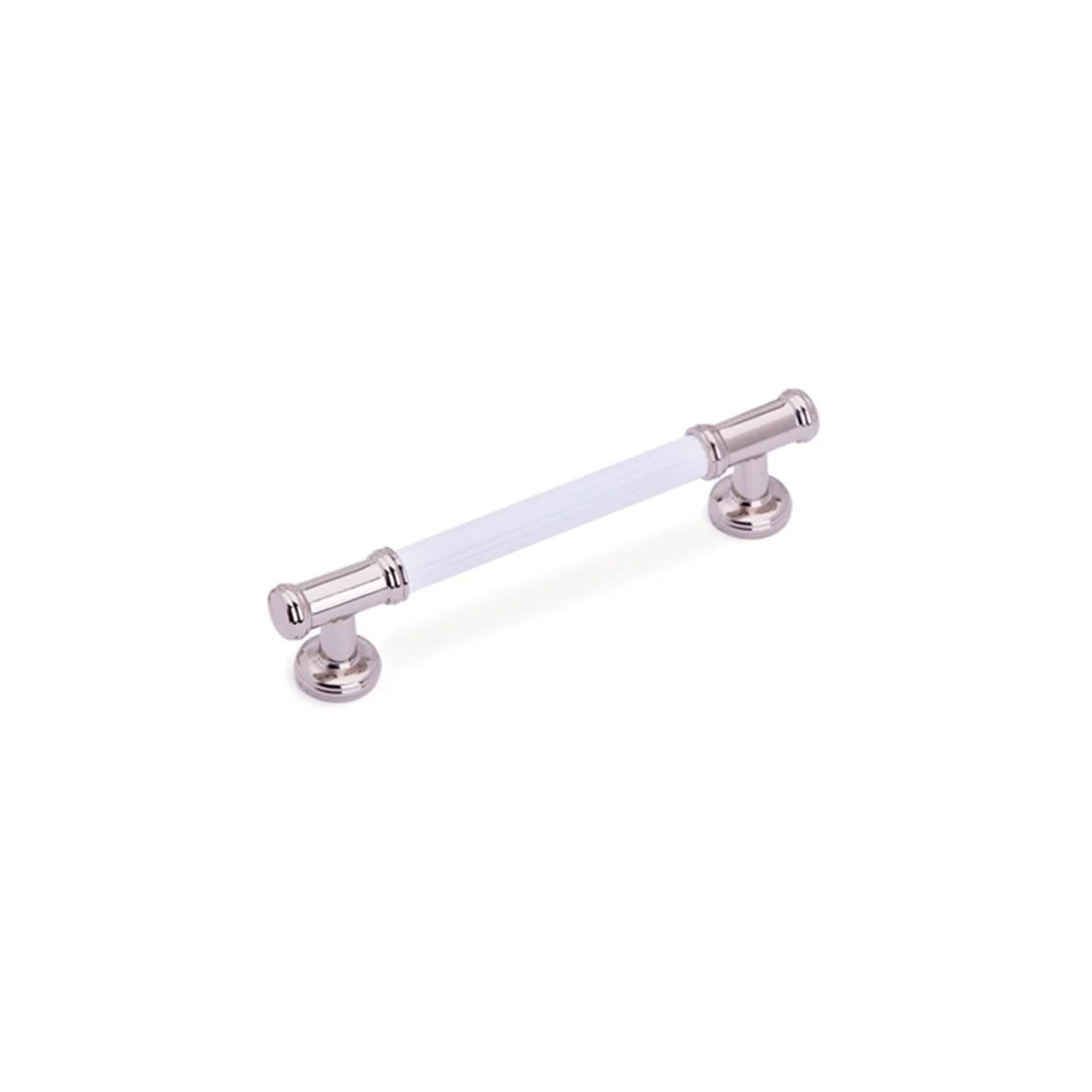 System Parlak Nikel-Beyaz 128 mm Çekme Mobilya Kulpu (SY4665 0128 PN-AL7)