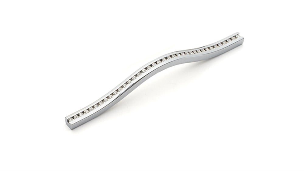 System Krom Kristal Taş 192 mm Çekme Mobilya Kulbu (SY7115 0192 CR-KR1)