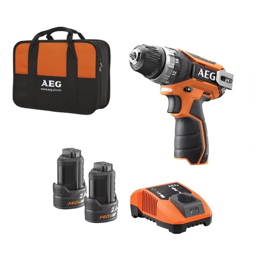 AEG BS12 12V Çift Akülü Matkap (T4935448465)