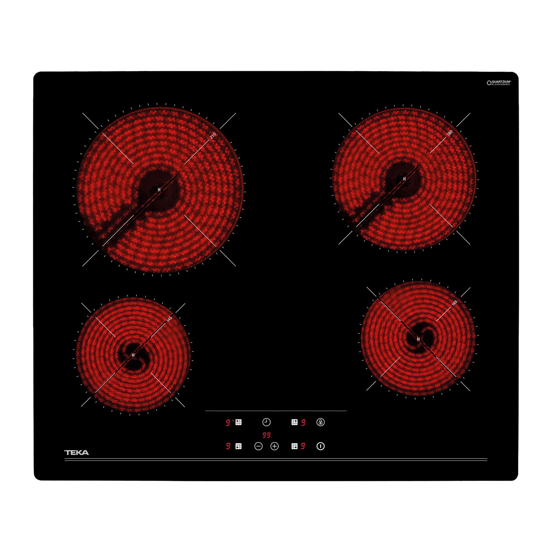 TEKA Siyah Vitro Seramik TZ 6415 60 cm 4 Gözlü Elektrikli Ankastre Ocak (TEKA.40239040)