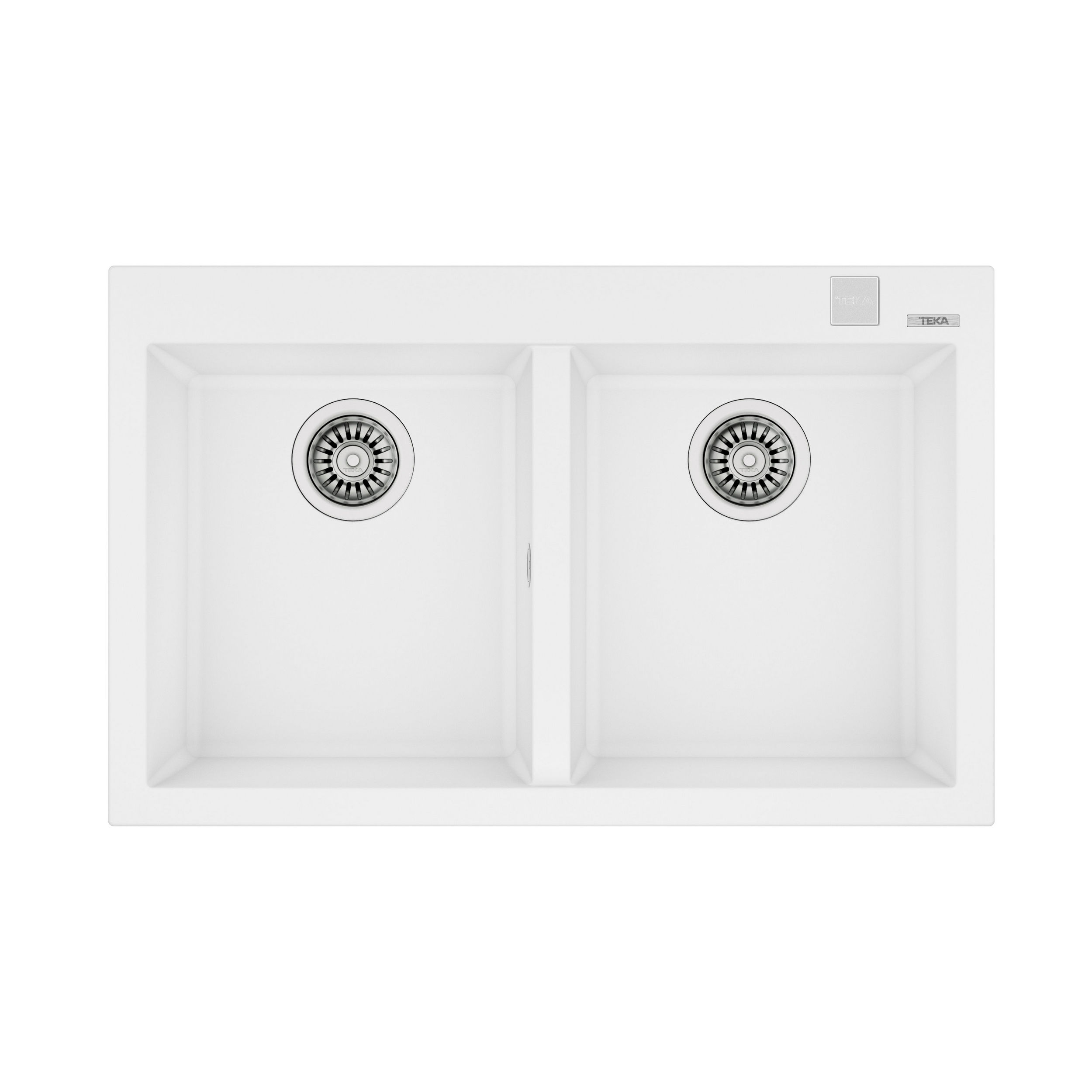 TEKA Beyaz Forsquare 790 TG Çift Gözlü Damlalıksız Granit Eviye (TEKA.115260018)
