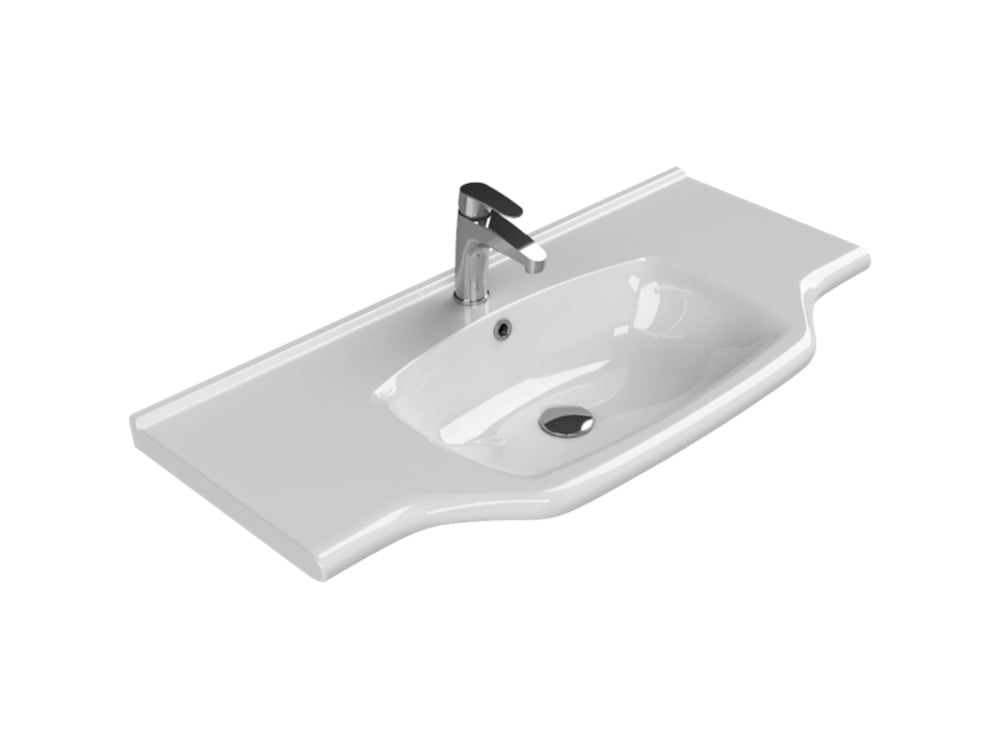 Cerastyle 100x48 cm Yeni Klasik Etajerli Lavabo (TURKUAZ.081300-u)