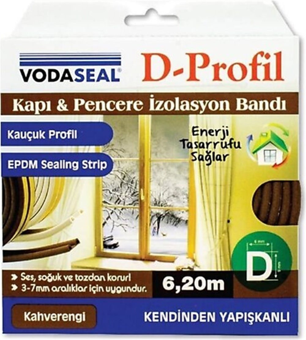 Vodaseal Kahve 1 Metre Kapı Pencere Fitili (VF.YKF-K)