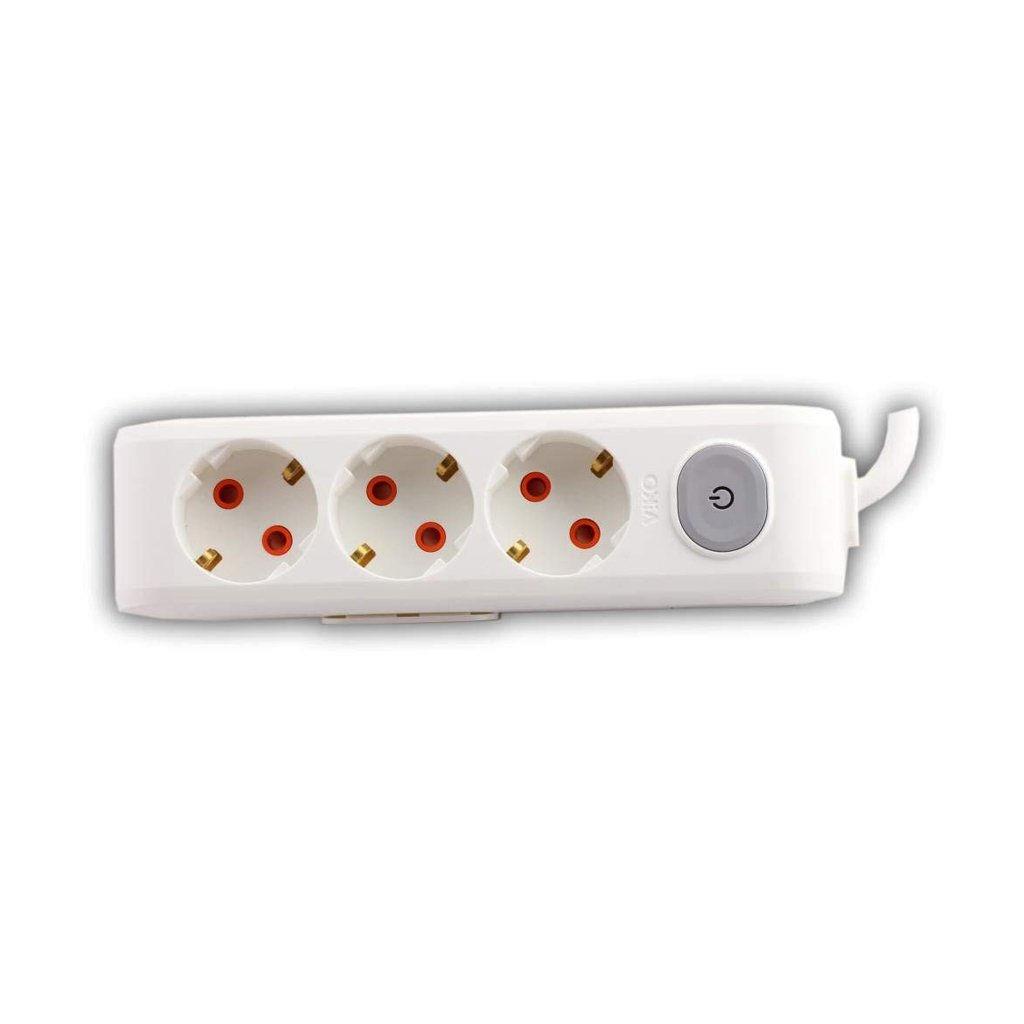 VİKO 3 Metre Topraklı Anahtarlı Kablolu Multi-Let Üçlü Priz (VK-90117303)
