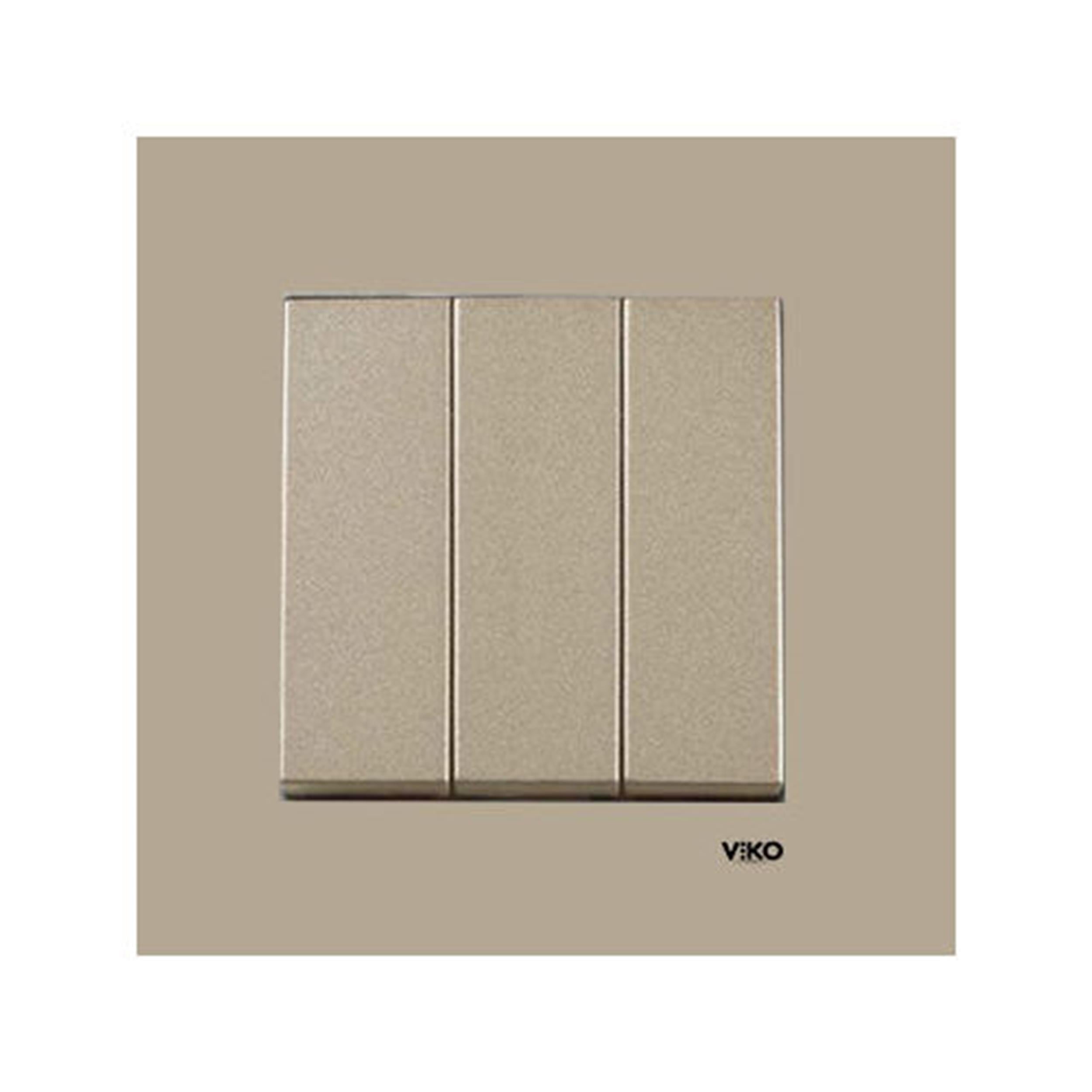 VİKO Bronz Novella Trenda Üçlü Anahtar (Mekanizma Dahil) (VK-92005268)