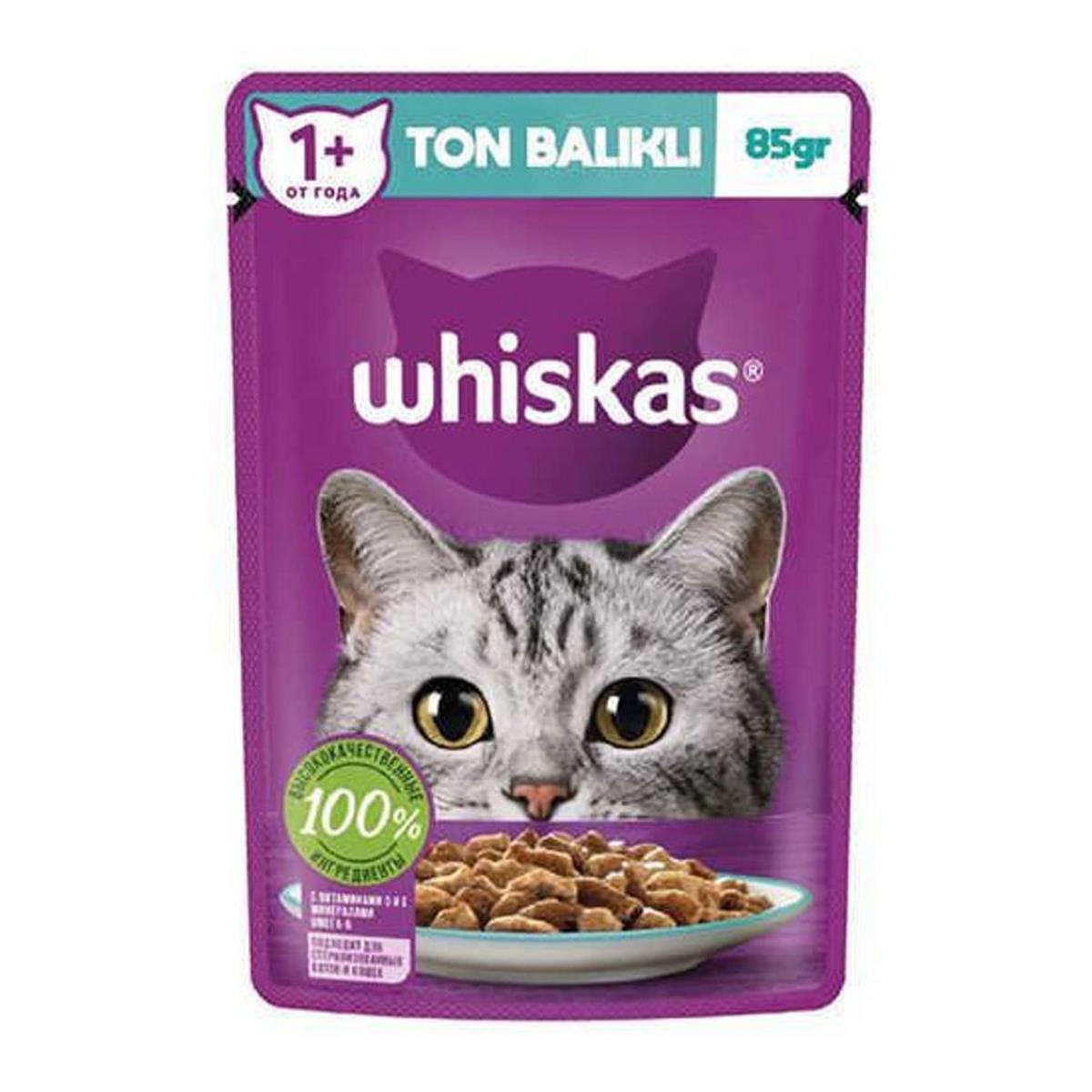 Whiskas 85 Gr. Pouch Ton Balıklı Paket Yaş Mama (WHISKAS.443953)