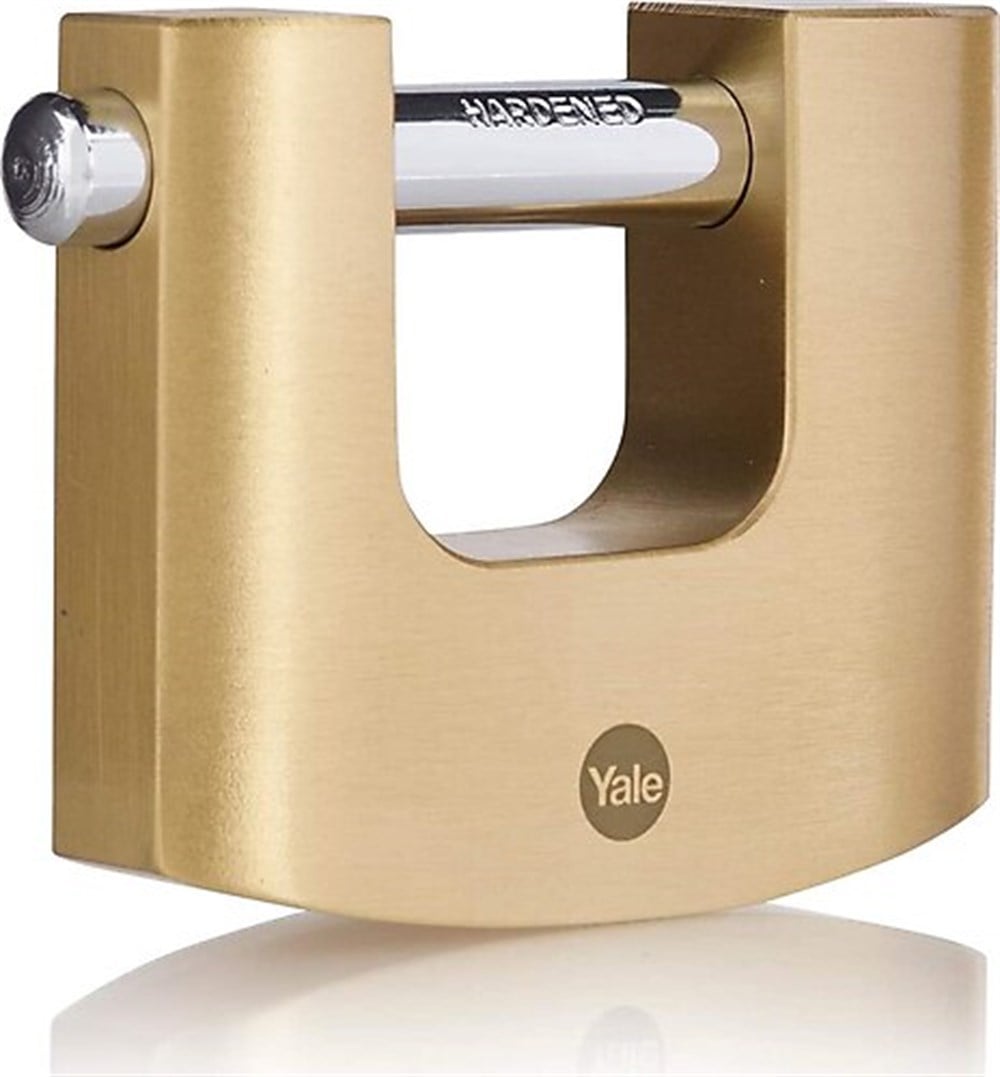 YALE Pirinç 90 mm Oval Kayar Pimli Asma Kilit (Y114B/90/127/1)