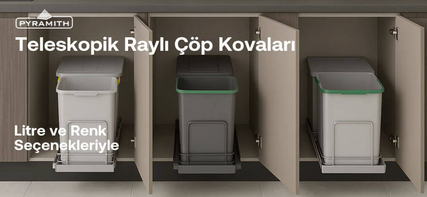 Teleskopik Raylı Çöp Kovaları
