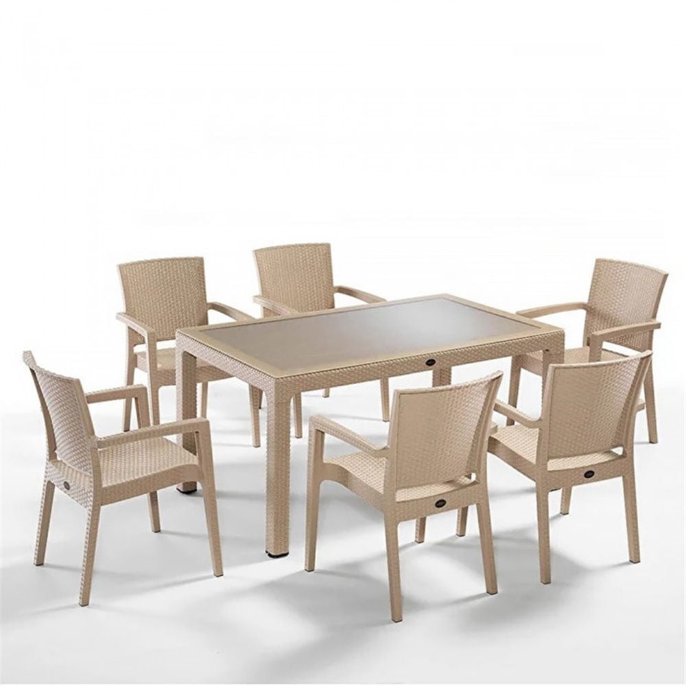 Novussi Cappucino Roma 6' Lı Bahçe Oturma Grubu (0019-10-228-99-310508)