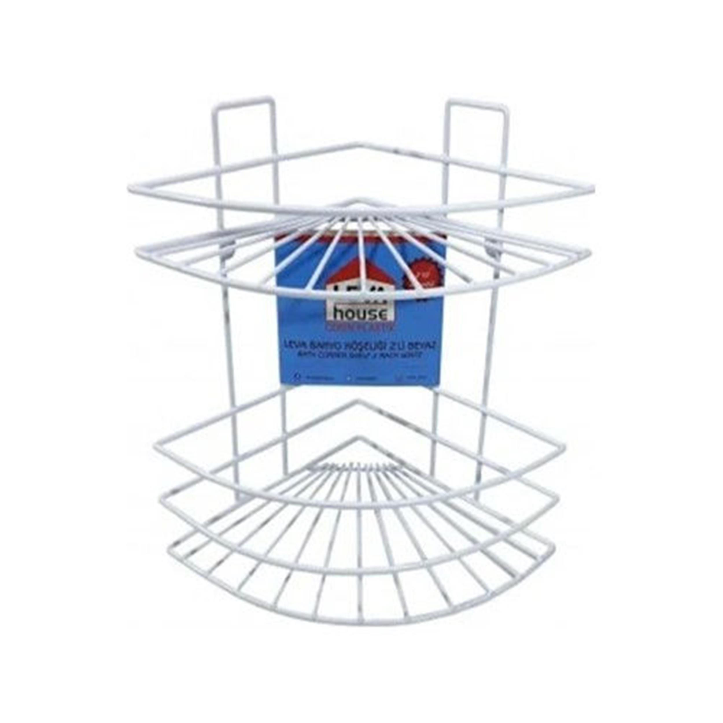 LEVA Beyaz İkili Köşe Banyo Sepeti (0866-13-027-99-232145)