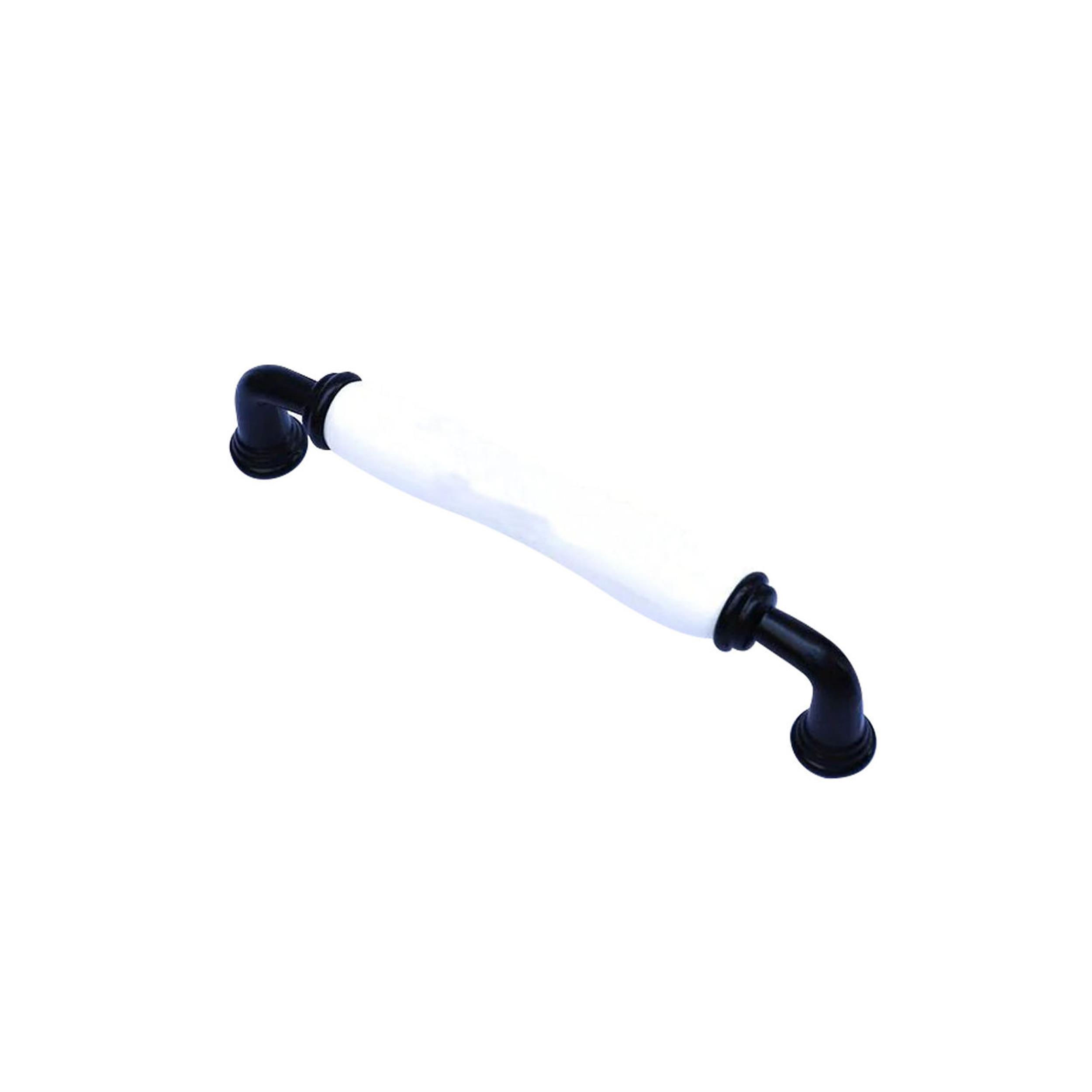 Tomurcuk Siyah Desensiz 160 mm 1050 Serisi Porselen Çekme Mobilya Kulbu (1050-85-160-000)