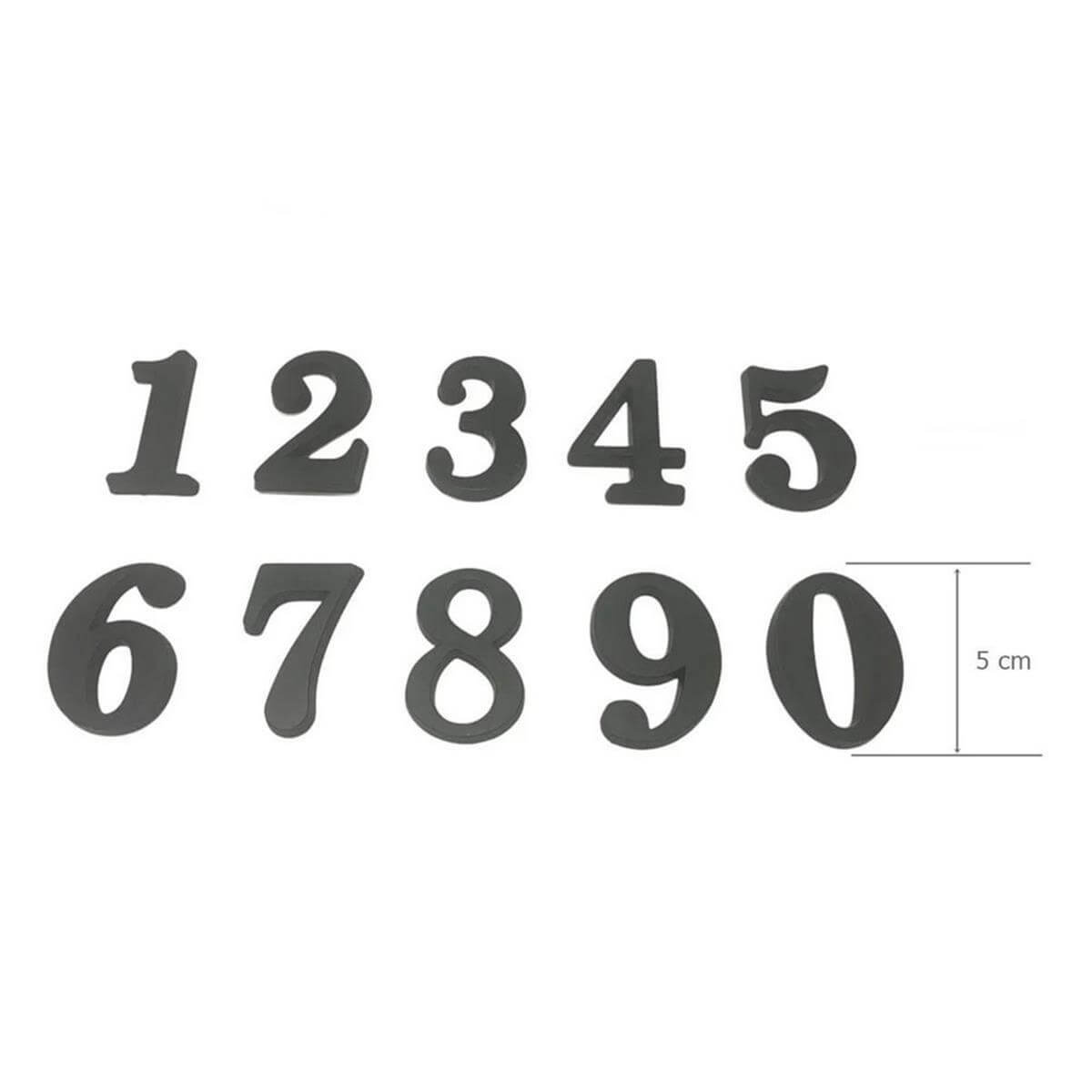 Adilon Siyah 5 cm İtalik Rakam (1 Rakam) (152.23.01.000)
