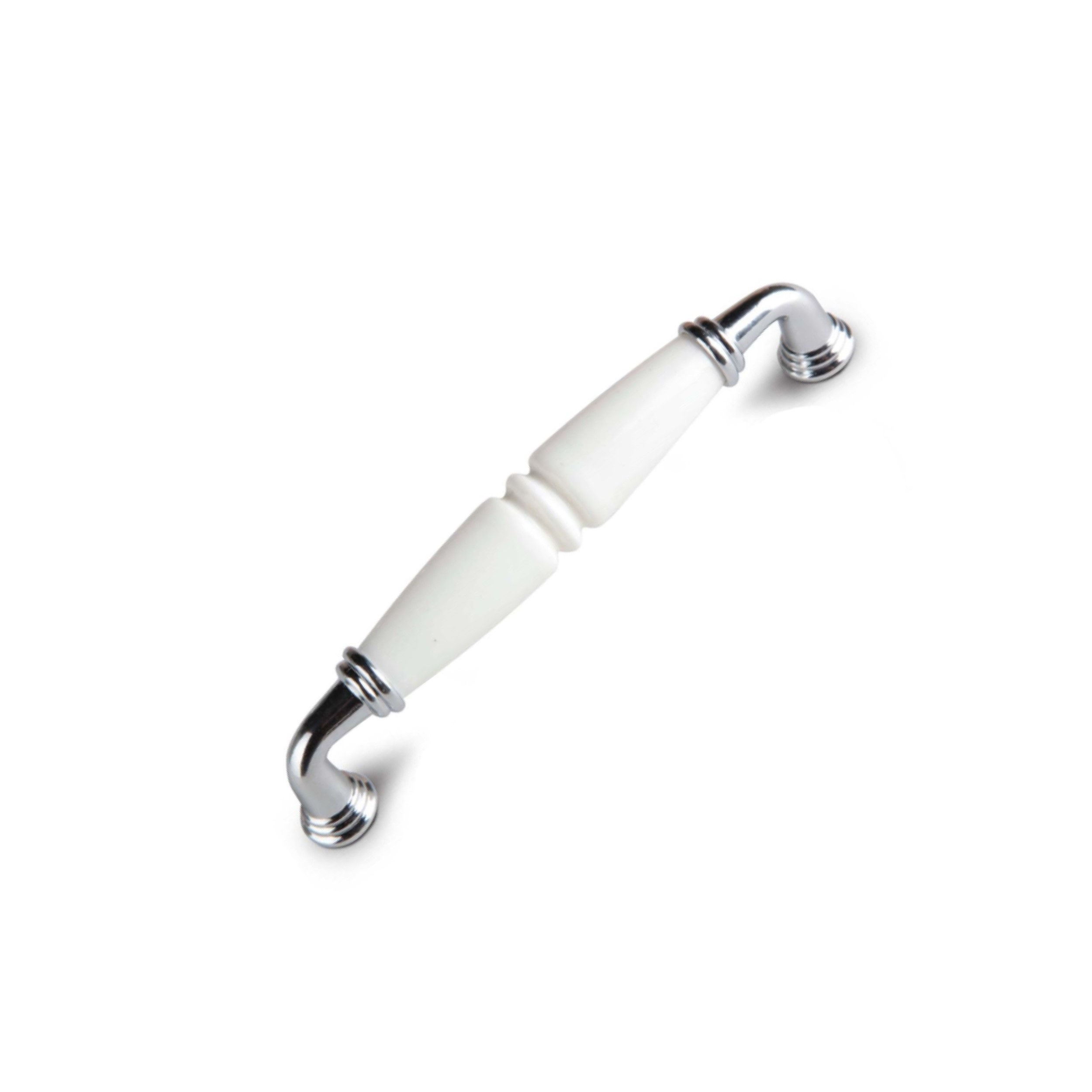 Tomurcuk Krom Desensiz 128 mm 2015 Serisi Porselen Çekme Mobilya Kulbu (2015-10-128-000)