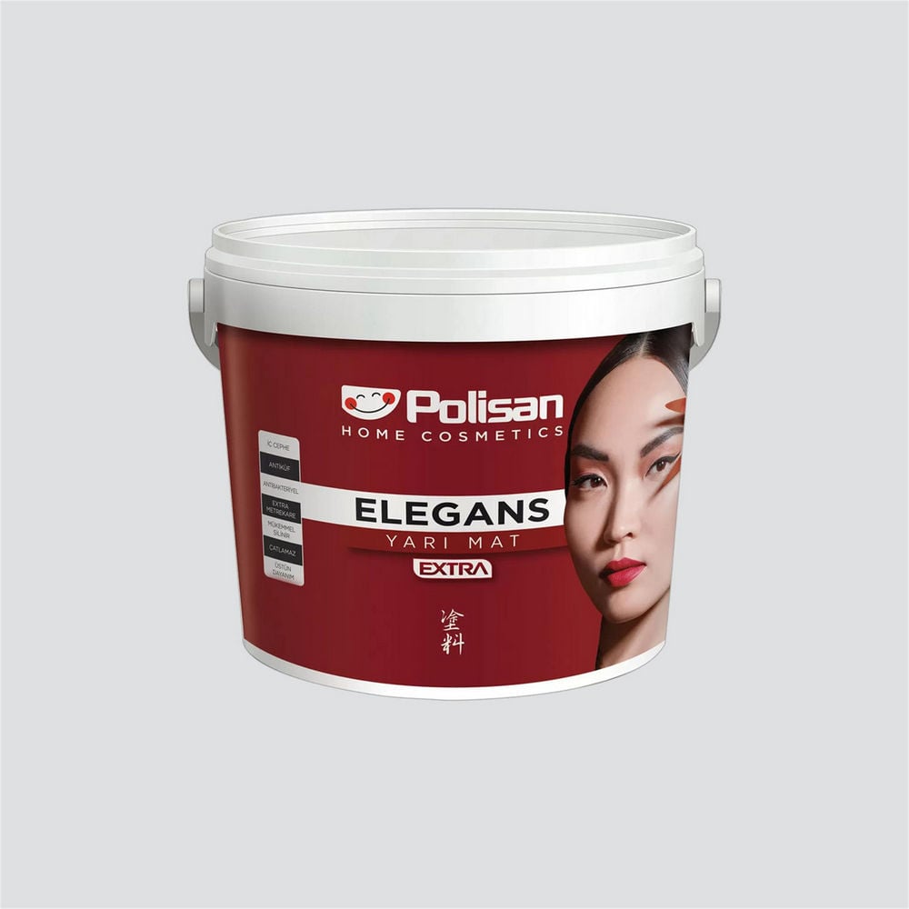 Polisan 4473 - Dingin Gri - Cİ-7601 7,5 Litre Elegans Extra Yarı Mat İç Cephe Boyası (25600061600)