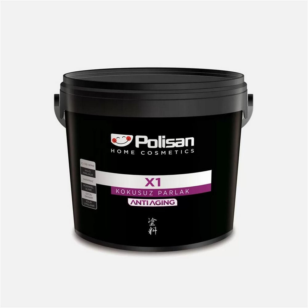 Polisan Beyaz 15 Litre X1 Anti Aging Kokusuz Parlak Ahşap ve Metal Boyası (26400012200)