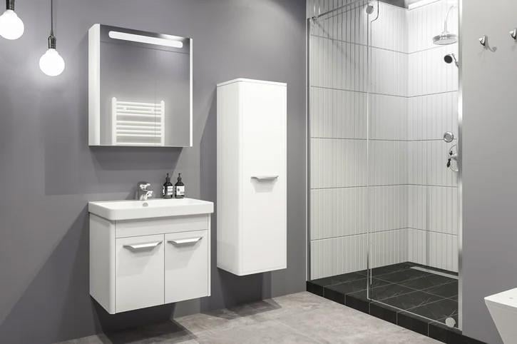 Aquanil Mauna 60 cm Beyaz Takım Banyo Dolabı