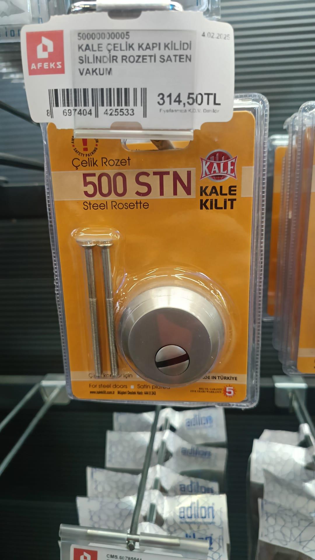 KALE ÇELİK KAPI KİLİDİ SİLİNDİR ROZETİ SATEN VAKUM