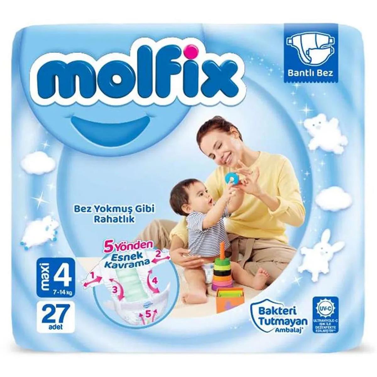 Molfix Maxi 4 Numara Jumbo Paket Bebek Bezi (27 Adet) (50001456)